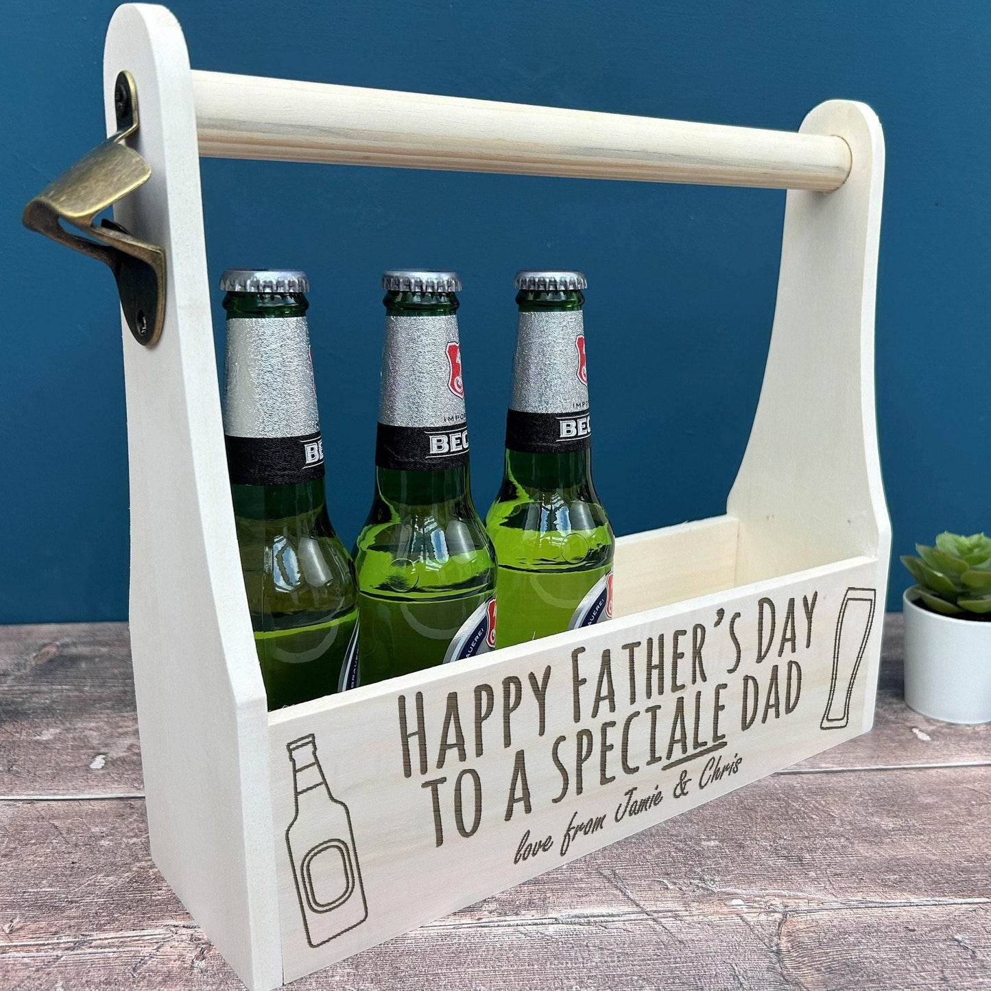 SpeciALE Dad Pun Beer Carrier - Father's Day Gift - Personalised BBQ Summer Drinks Holder