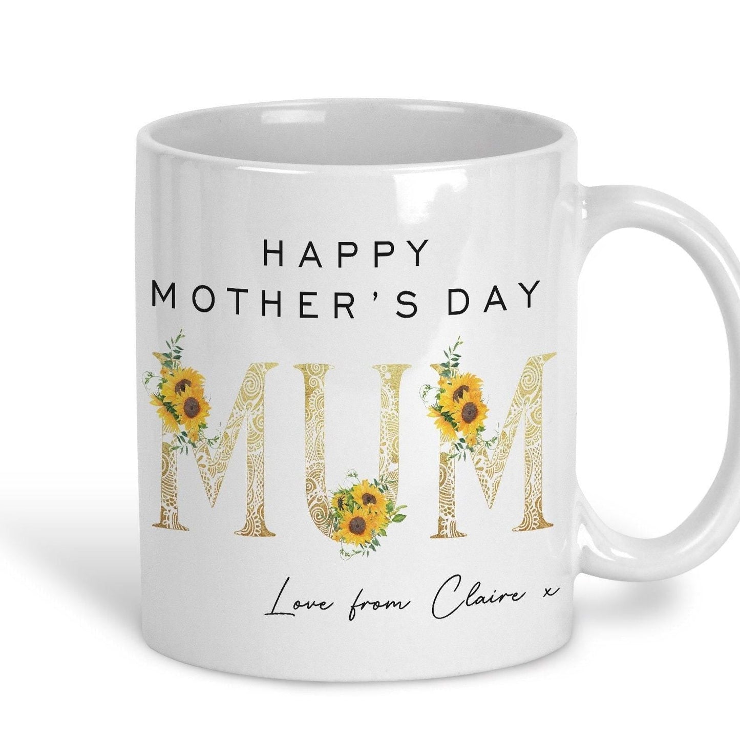 Sunflowers Mother's Day Personalised Ceramic Mug