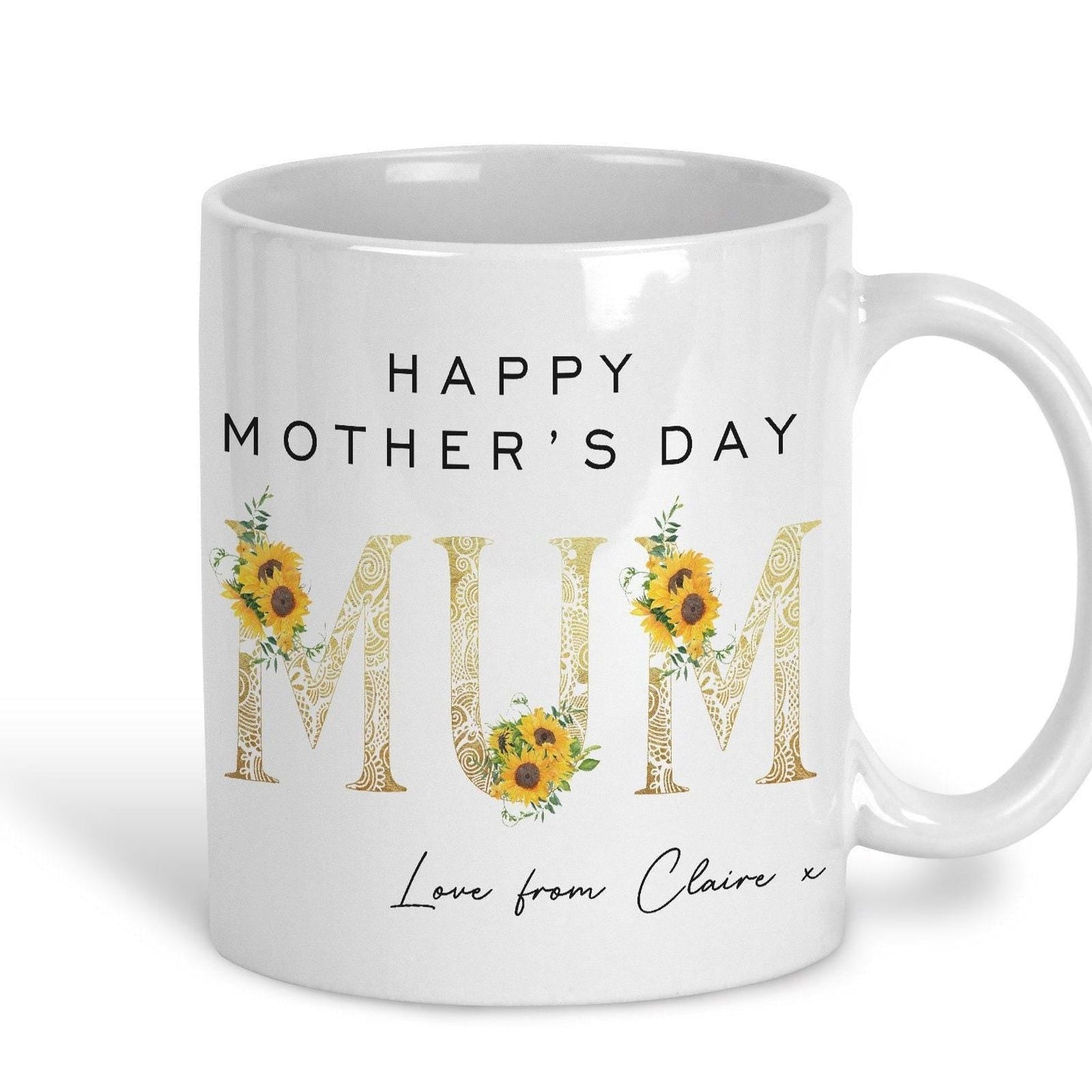Sunflowers Mother's Day Personalised Ceramic Mug