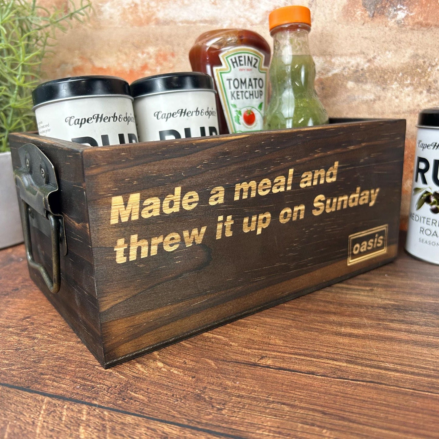 Oasis Inspired Kitchen Tidy / Caddy - Funny Cooking Gift - Present Kitchen Decor Housewarming - Stand By Me Lyrics - Machester Bands - Music