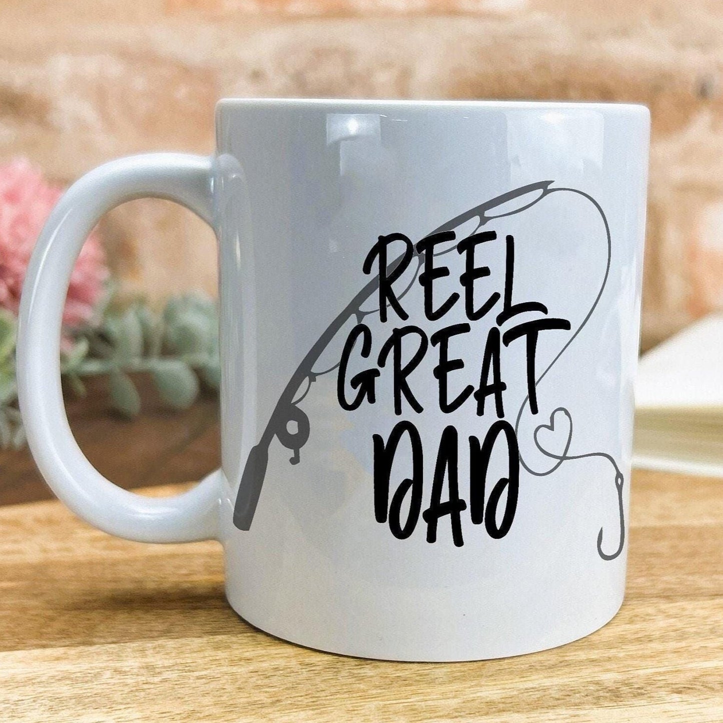 Reel Great Dad Fishing Fisher Father's Day Personalised Mug