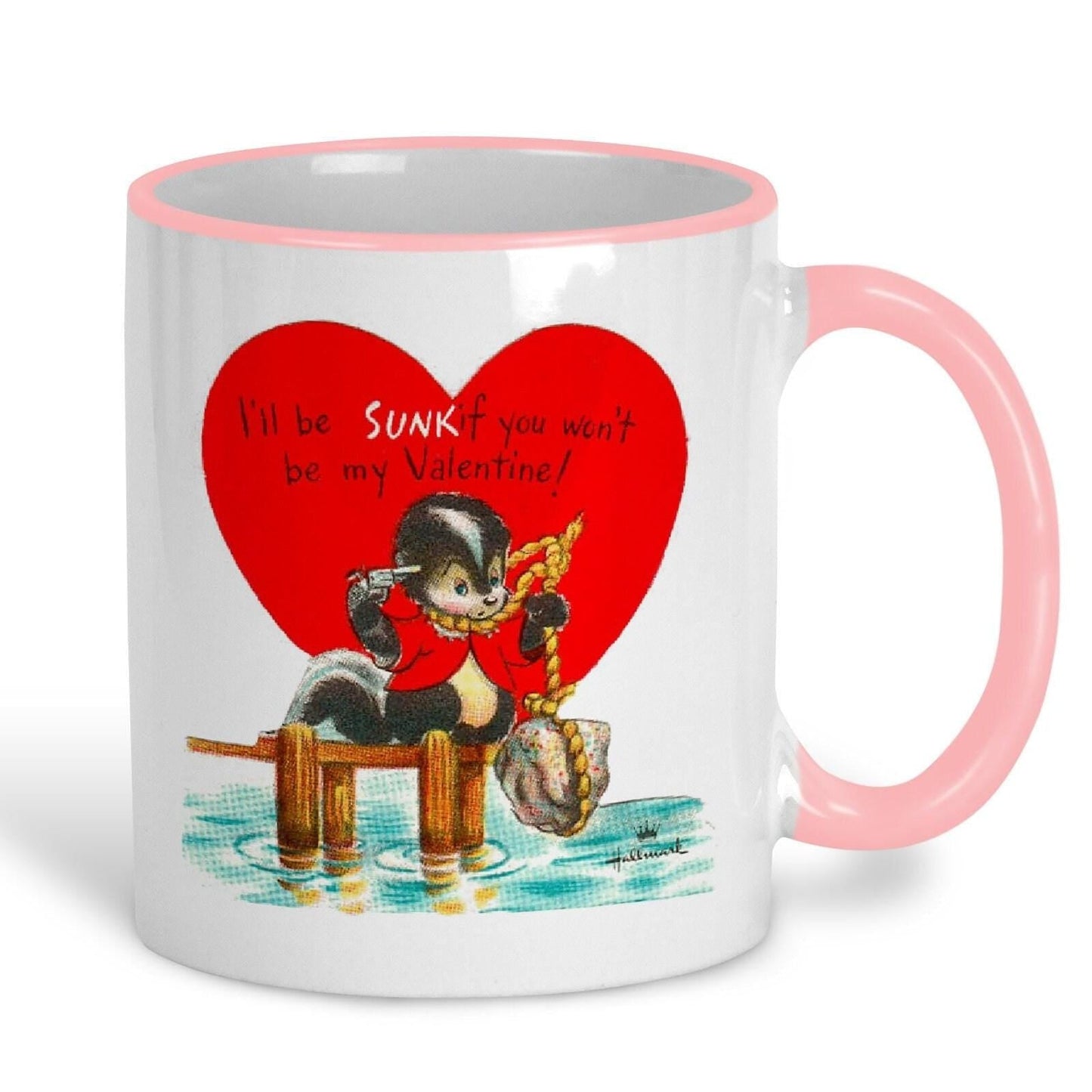 I'll Be Sunk Be My Valentine's Day Mug Retro Design
