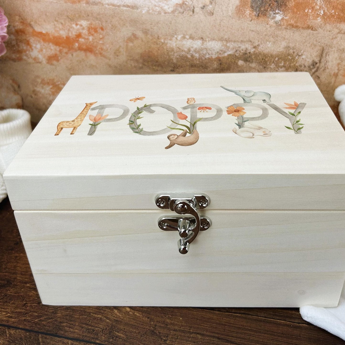 Christening / New Baby Luxury Wooden Memory Box Gift