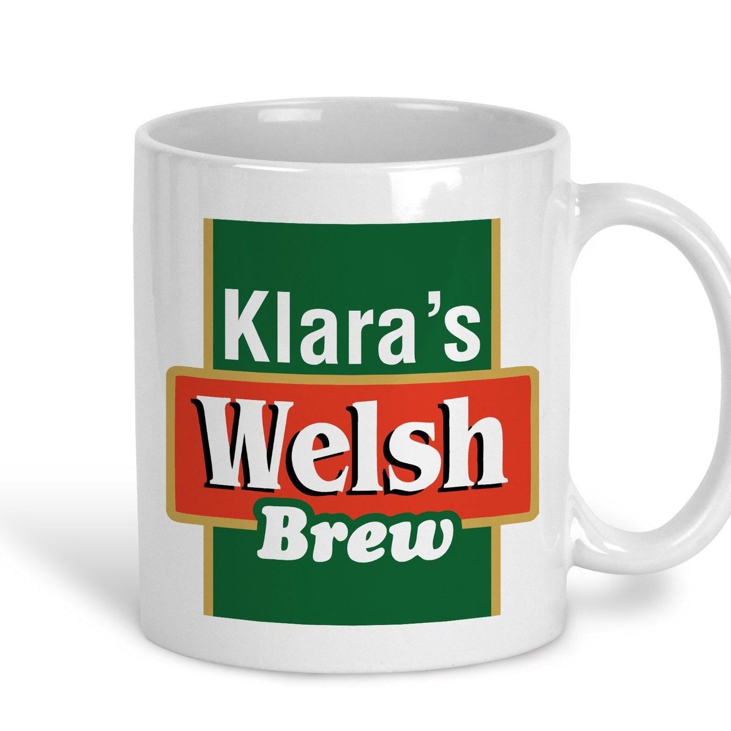 Welsh Brew Tea - Personalised Ceramic Mug - Regional Gift - Perfect for Friend and Family.