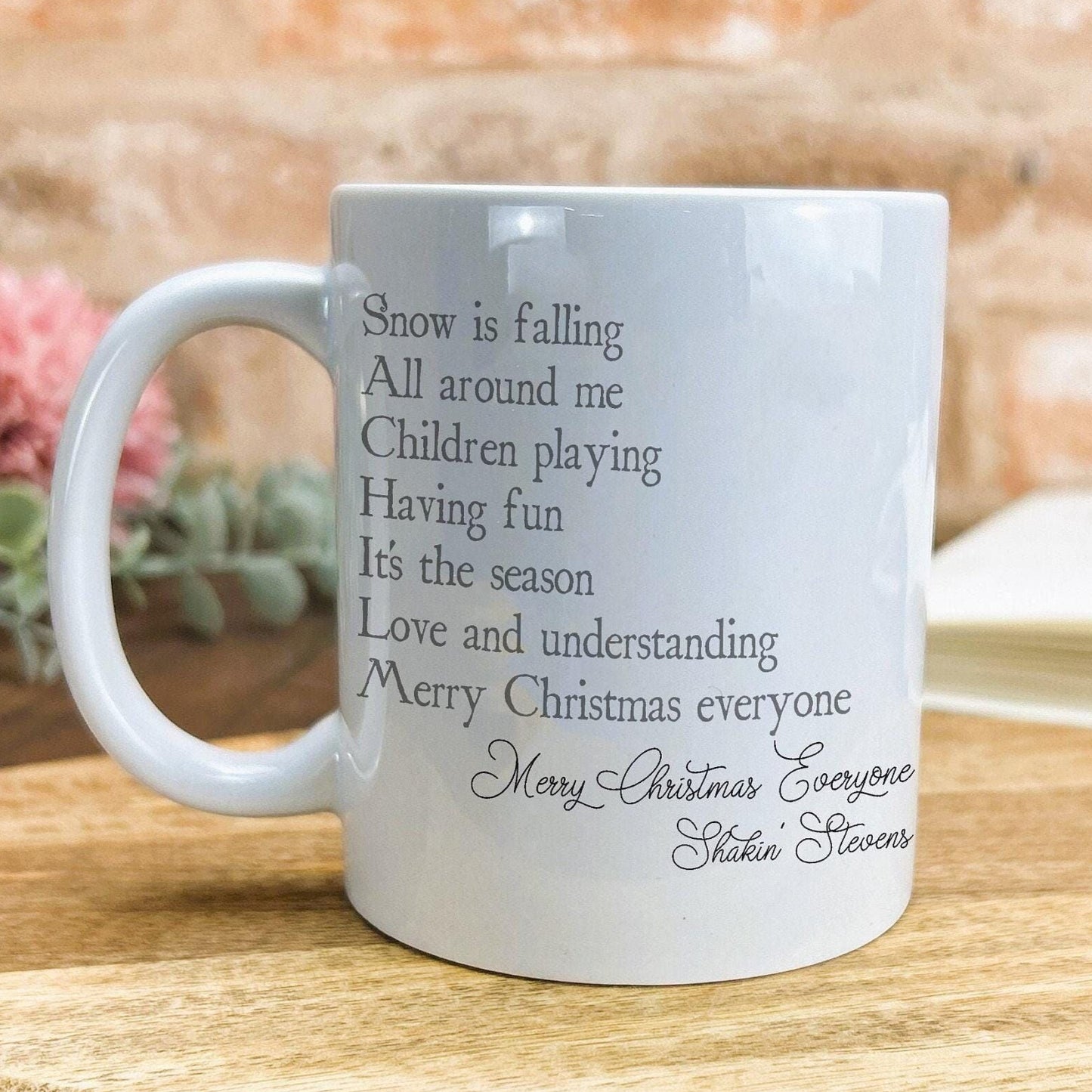 Merry Christmas Everyone Shakin' Stevens Christmas Song Lyrics Personalised Ceramic Mug