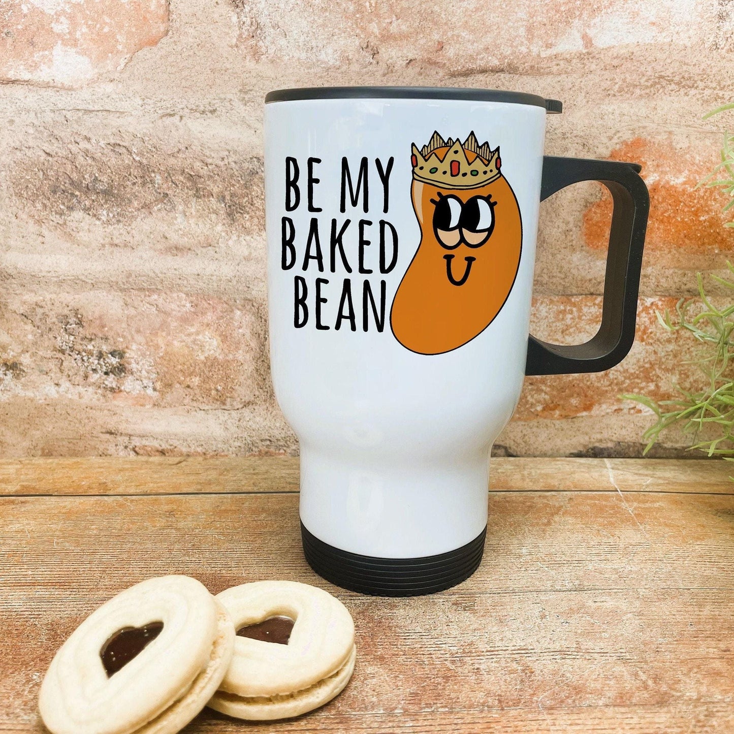 Be My Baked Bean - Cockney Rhyming Slang Dialect - Personalised Travel Mug