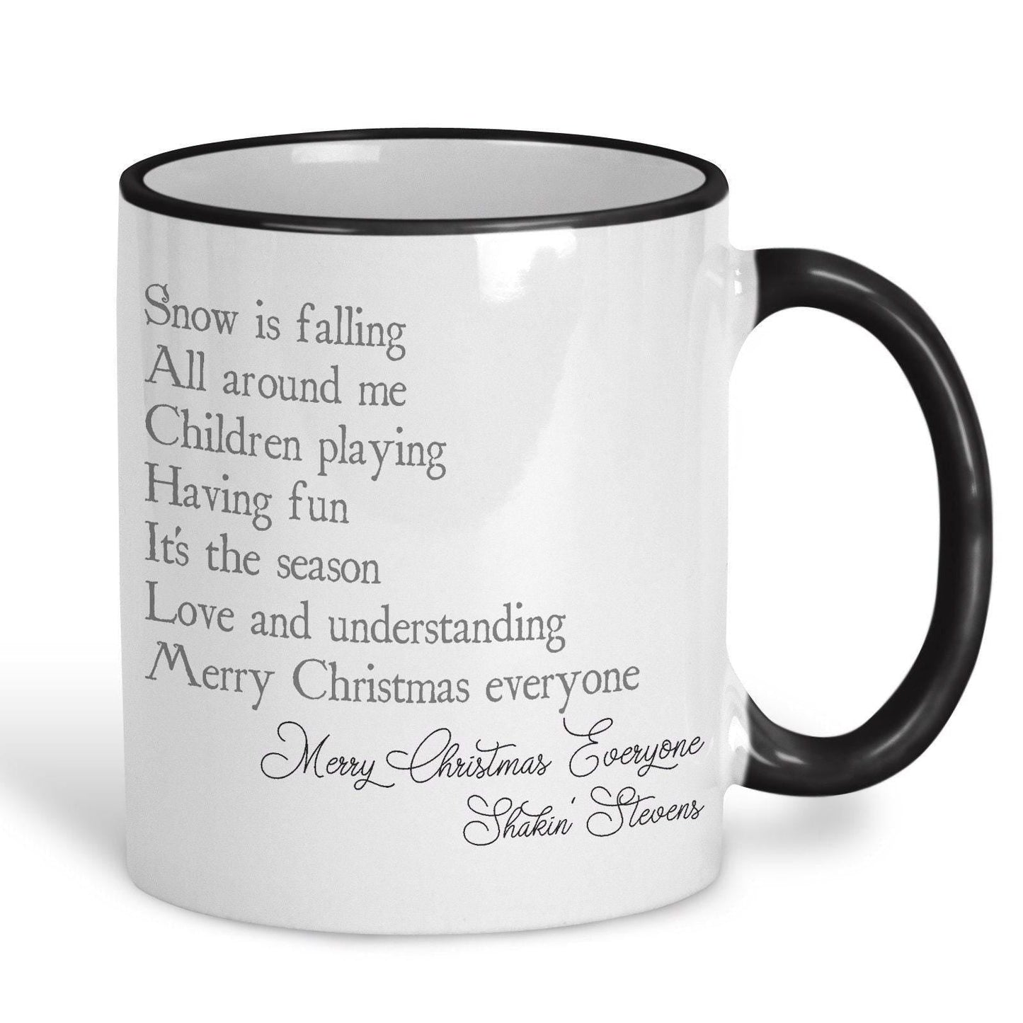 Merry Christmas Everyone Shakin' Stevens Christmas Song Lyrics Personalised Ceramic Mug