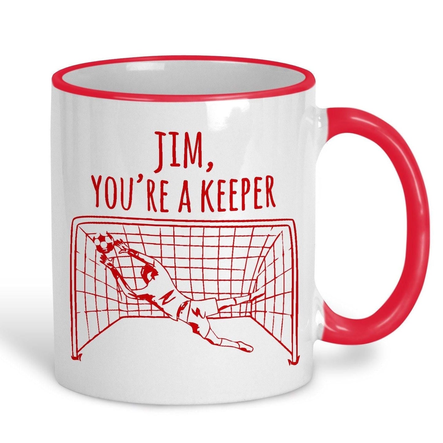 You're A Keeper Football Pun Funny Personalised Mug Valentine's Day Boyfriend Girlfriend Gift Partner