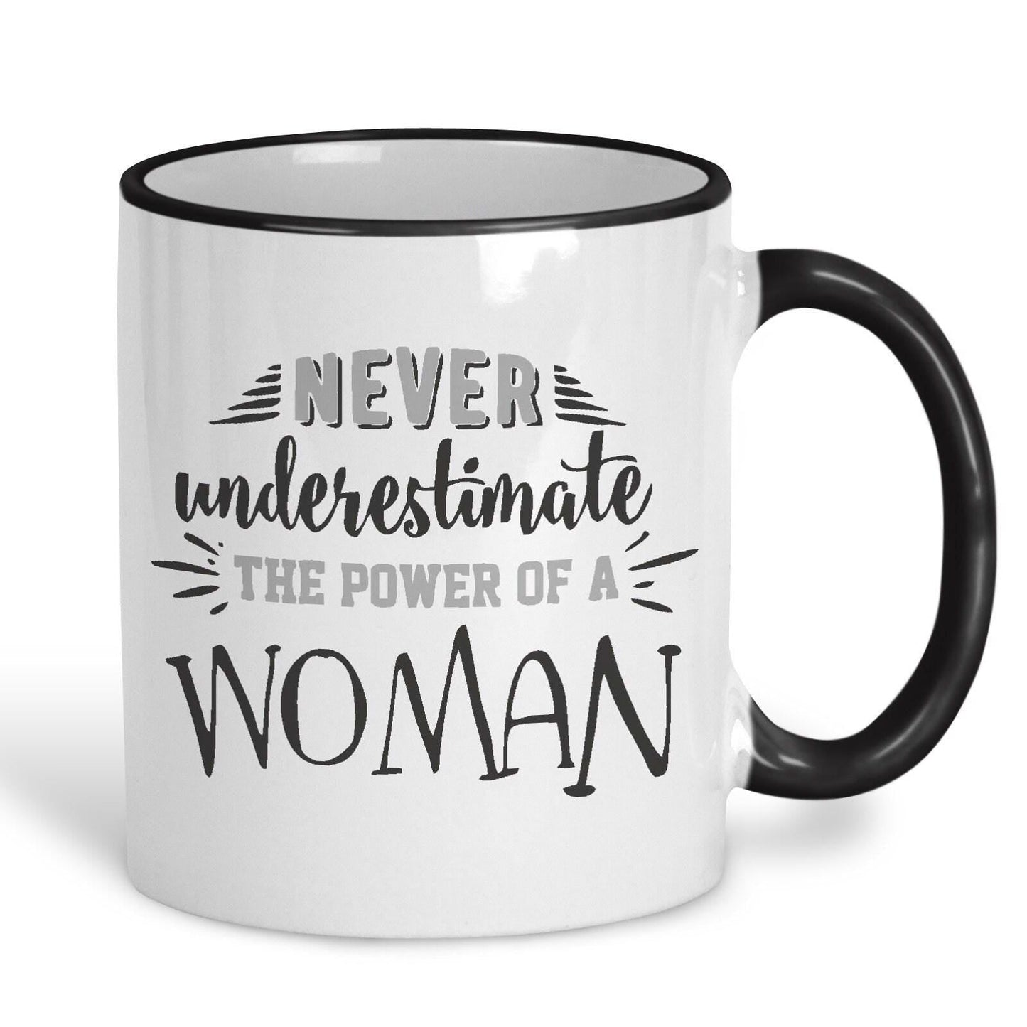 Never Underestimate The Power of a Woman Personalised Mug