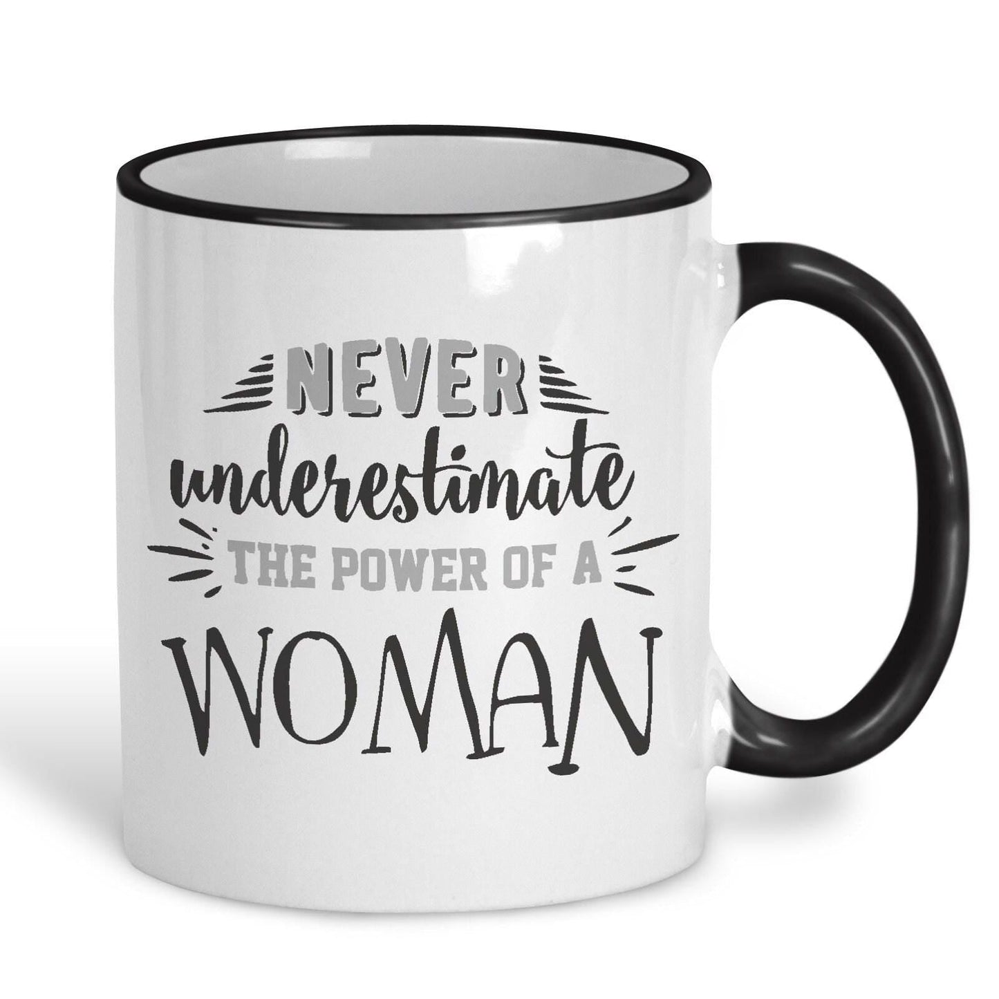 Never Underestimate The Power of a Woman Personalised Mug