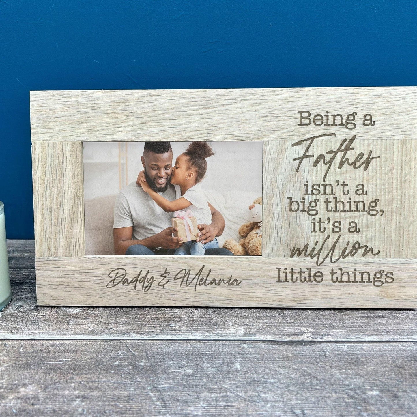Being A Father - Father's Day - Oak Photo Frame 6'x4' - Personalised Gift
