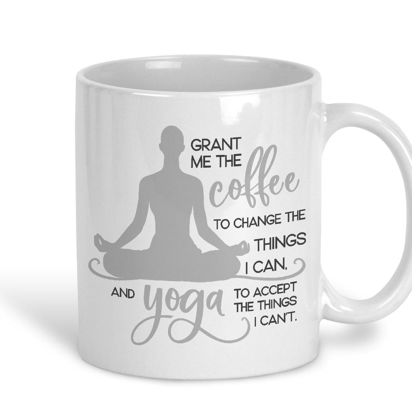 Grant Me Coffee and Yoga Acceptance Change Personalised Ceramic Mug