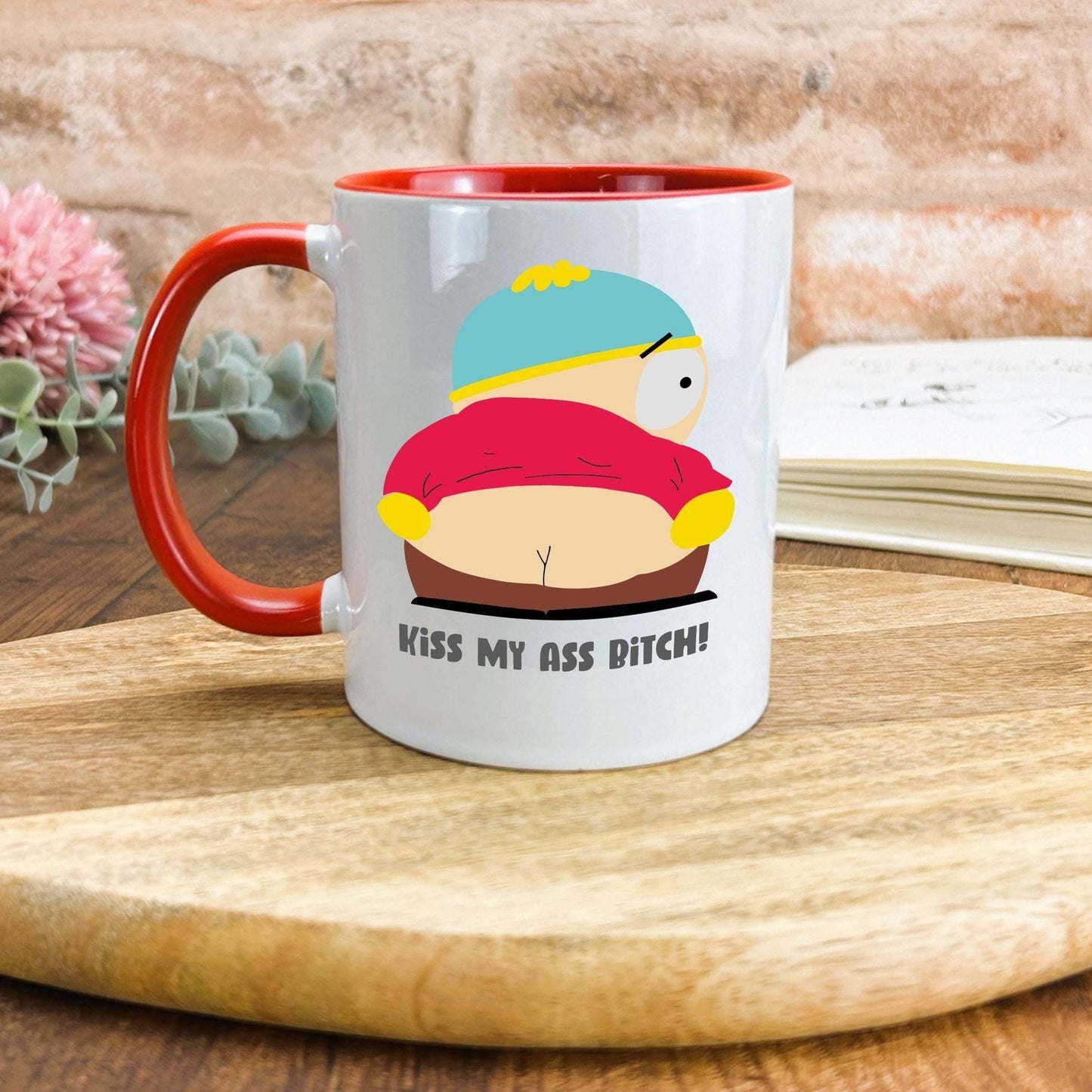 Cartman Kiss My Ass South Park Character Personalised Ceramic Gift Mug