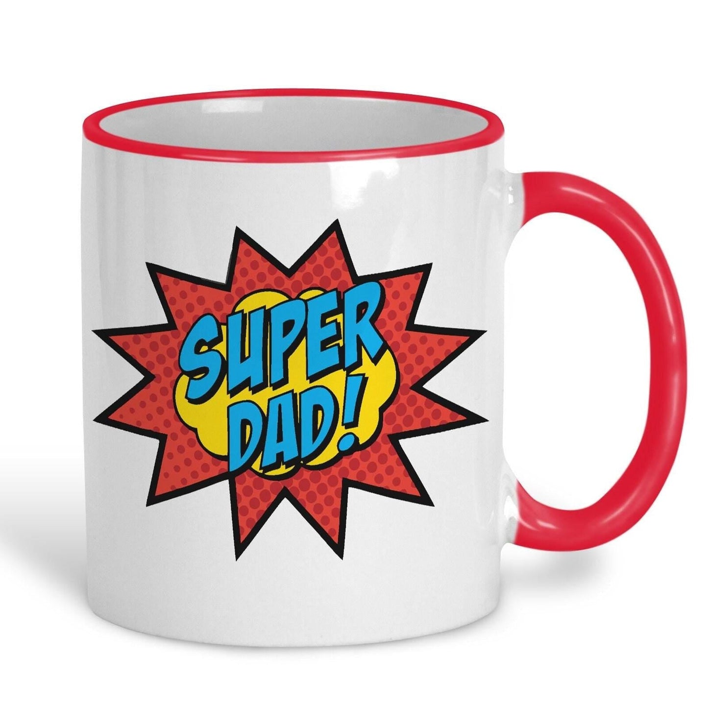Super Dad Pow Pop Art Father's Day Personalised Mug