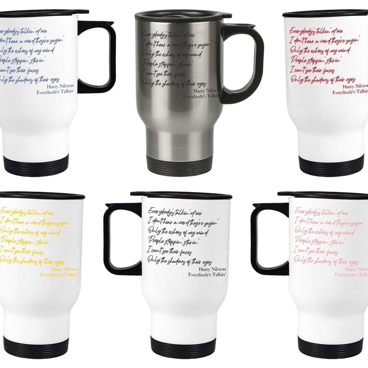 Harry Nilsson Everybody's Talkin Midnight Cowboy Music Travel Mug Personalised Gift