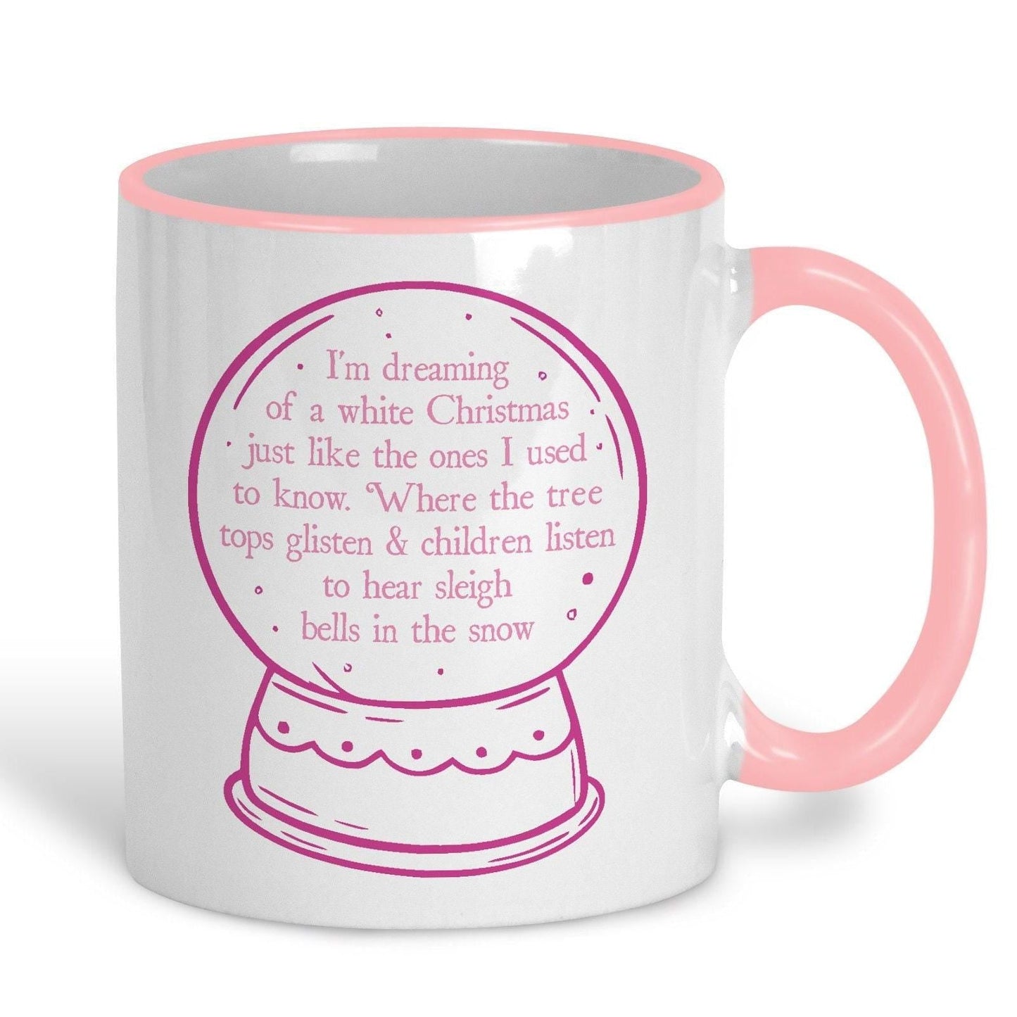 White Christmas Song Lyrics Personalised Ceramic Mug