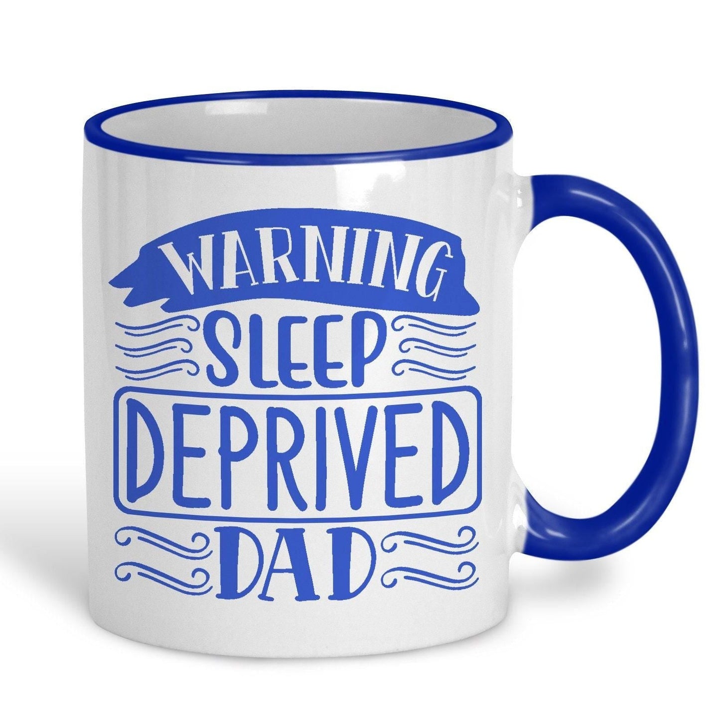 Warning Sleep Deprived Dad Father's Day Personalised Mug