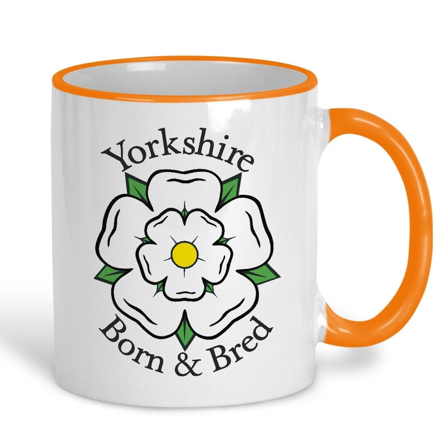 Born and Bred Yorkshire Rose - Personalised Ceramic Mug