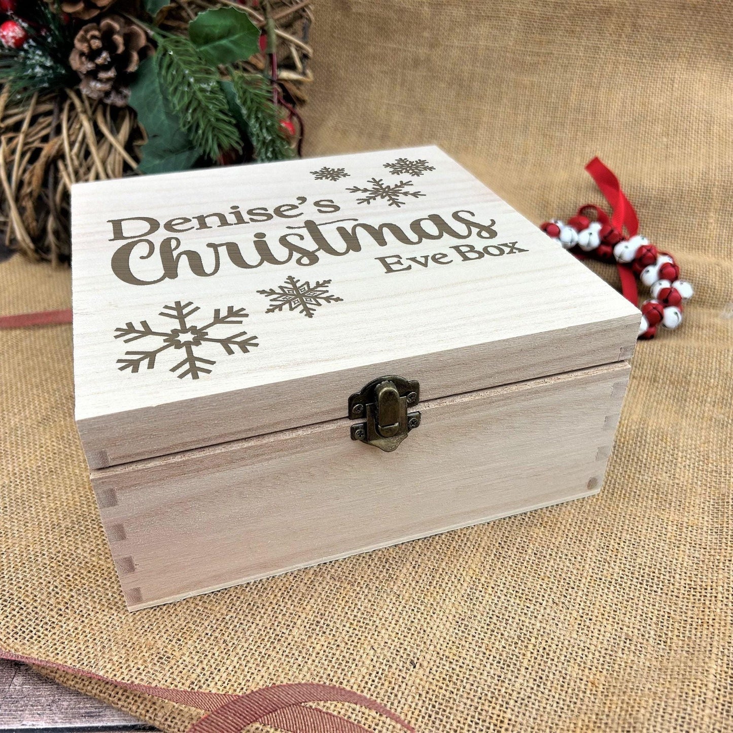 Snowflake Personalised Christmas Eve Box Xmas Treats Gift