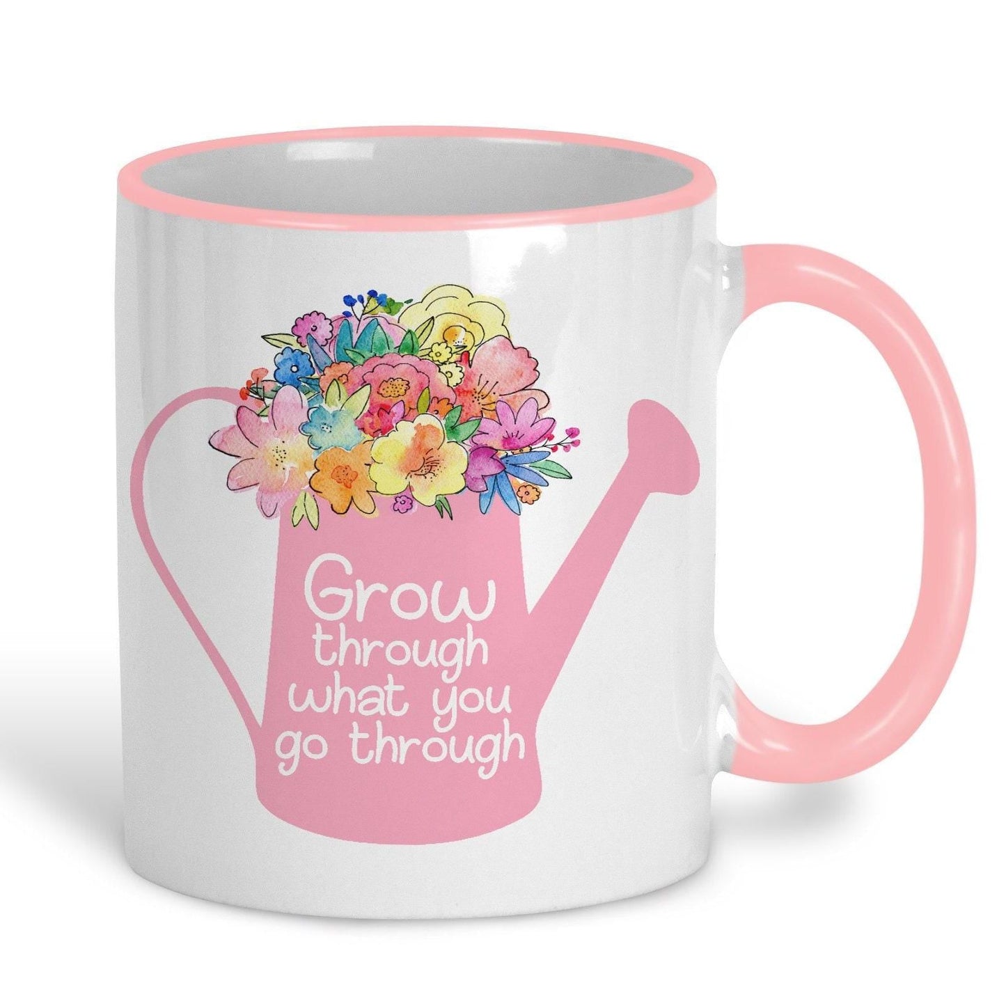 Grow Through What You Go Through Mug Personalised Positivity