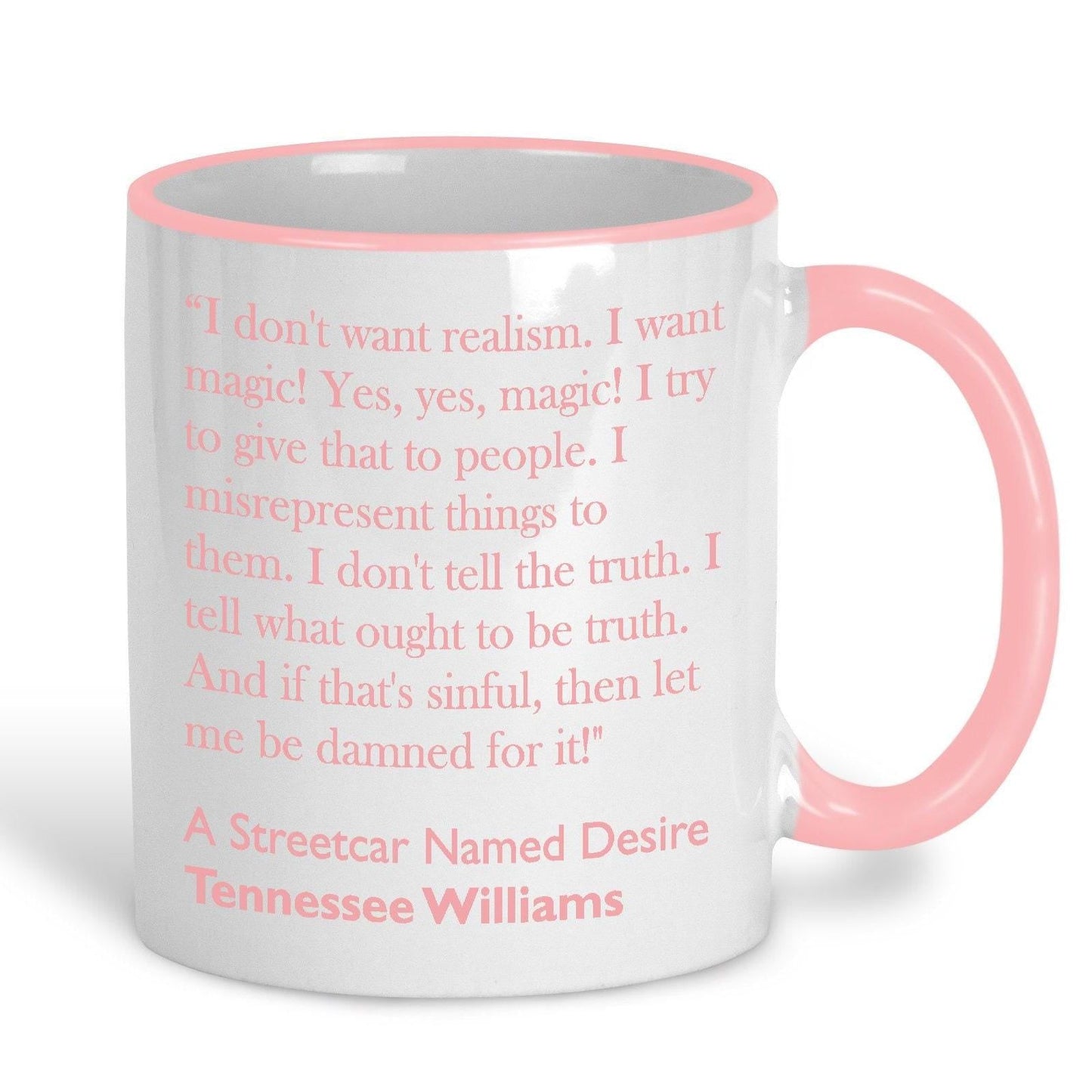 Tennessee Williams Streetcar Named Desire Literary Quote Mug
