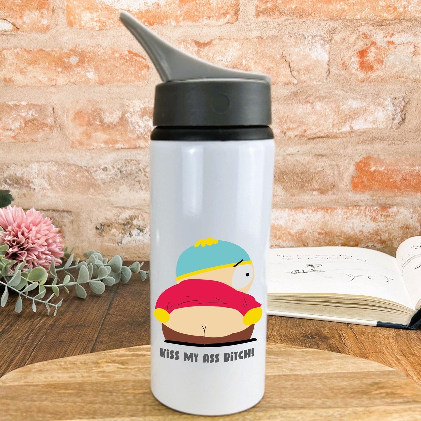 Cartman Kiss My Butt South Park Character Personalised Water Bottle