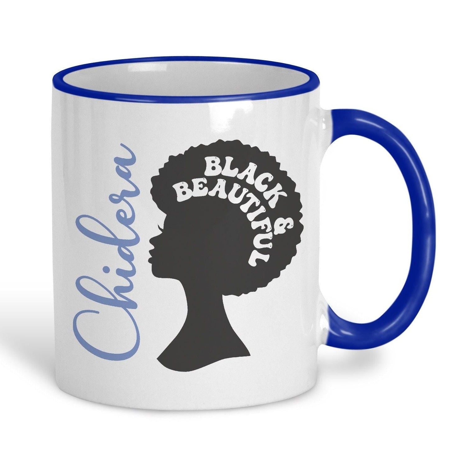Black & Beautiful Afro Hair Personalised Ceramic Mug