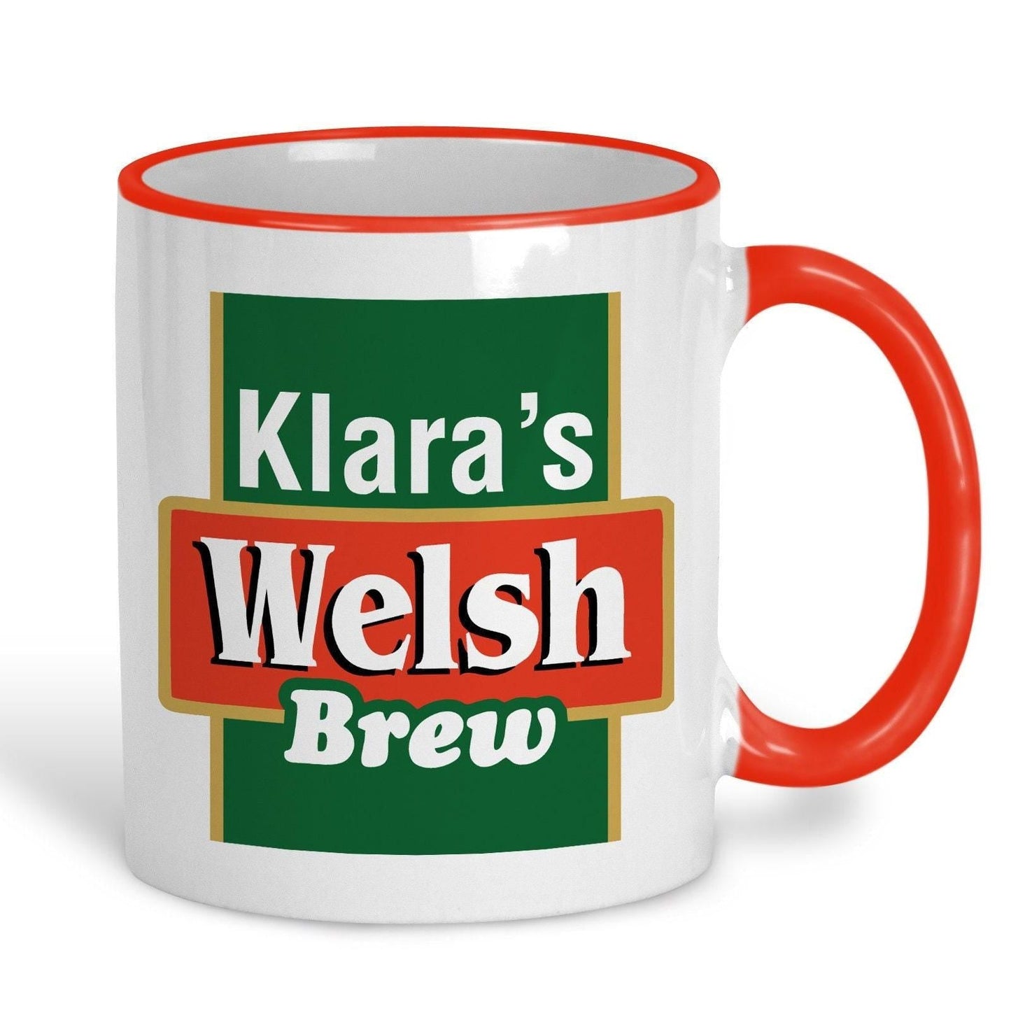 Welsh Brew Tea - Personalised Ceramic Mug - Regional Gift - Perfect for Friend and Family.