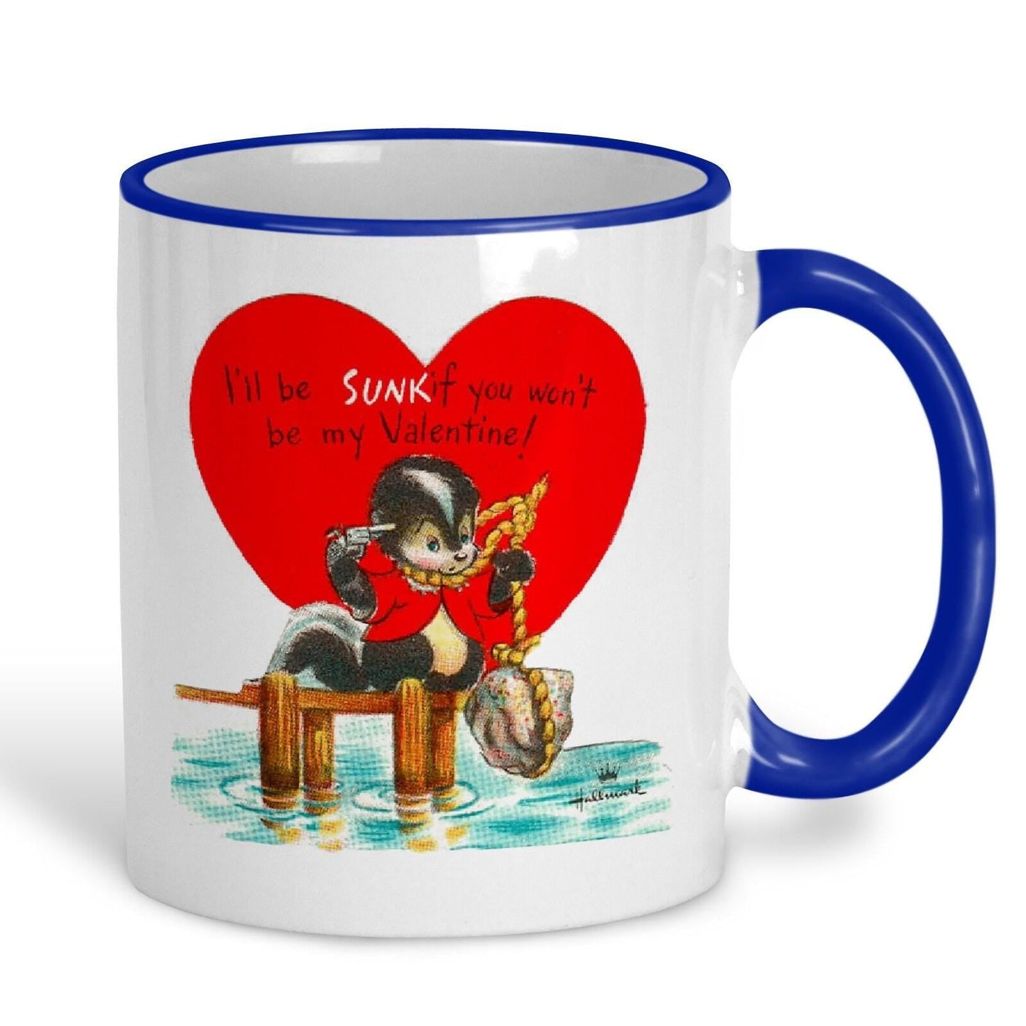 I'll Be Sunk Be My Valentine's Day Mug Retro Design