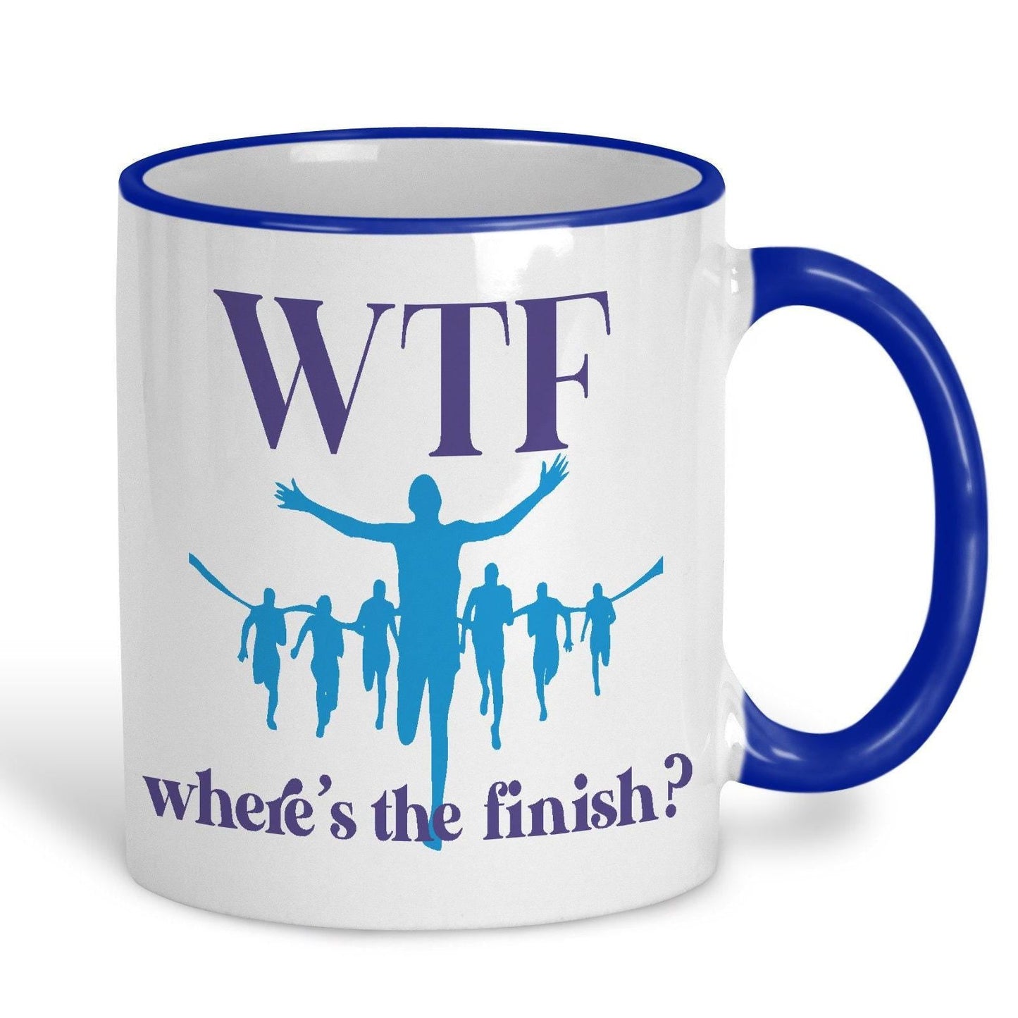 WTF Where's The Finish? Runner Run Personalised Sport Mug