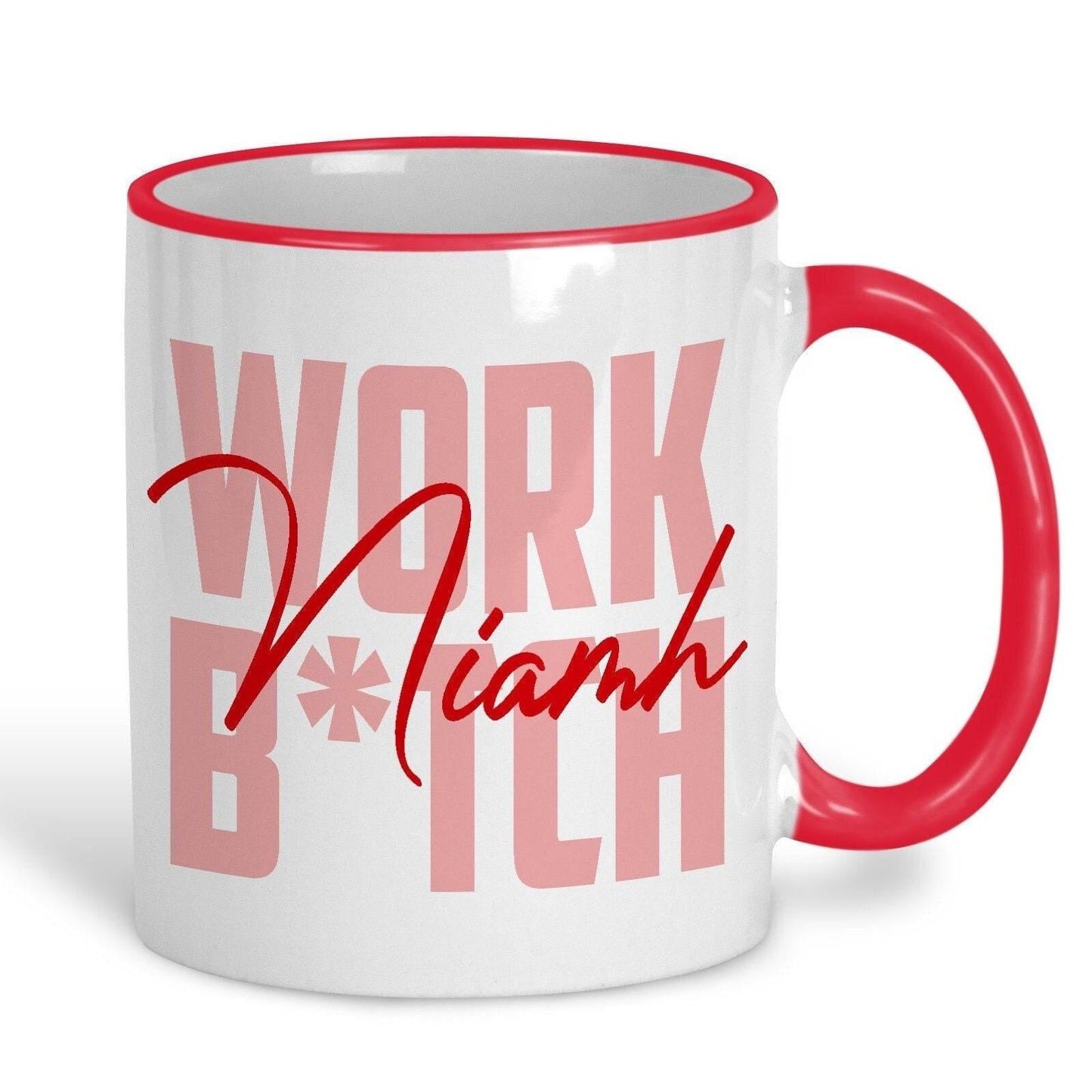 Work B*tch Britney Spears Quote Personalised Mug Gift Y2K Colourful Pastel Gift Work Bitch