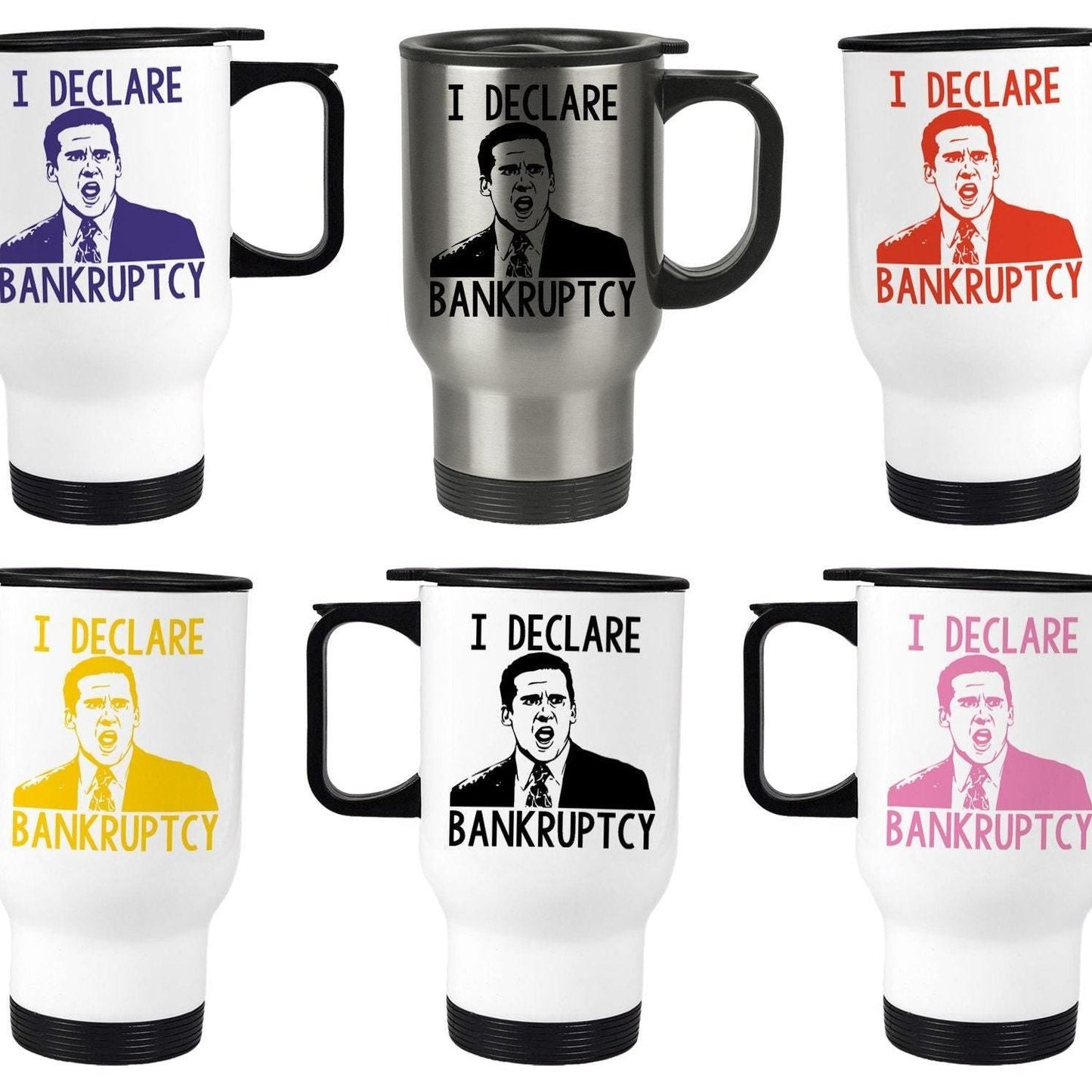 I Declare Bankruptcy Michael Scott The Office TV Show Travel Mug Personalised