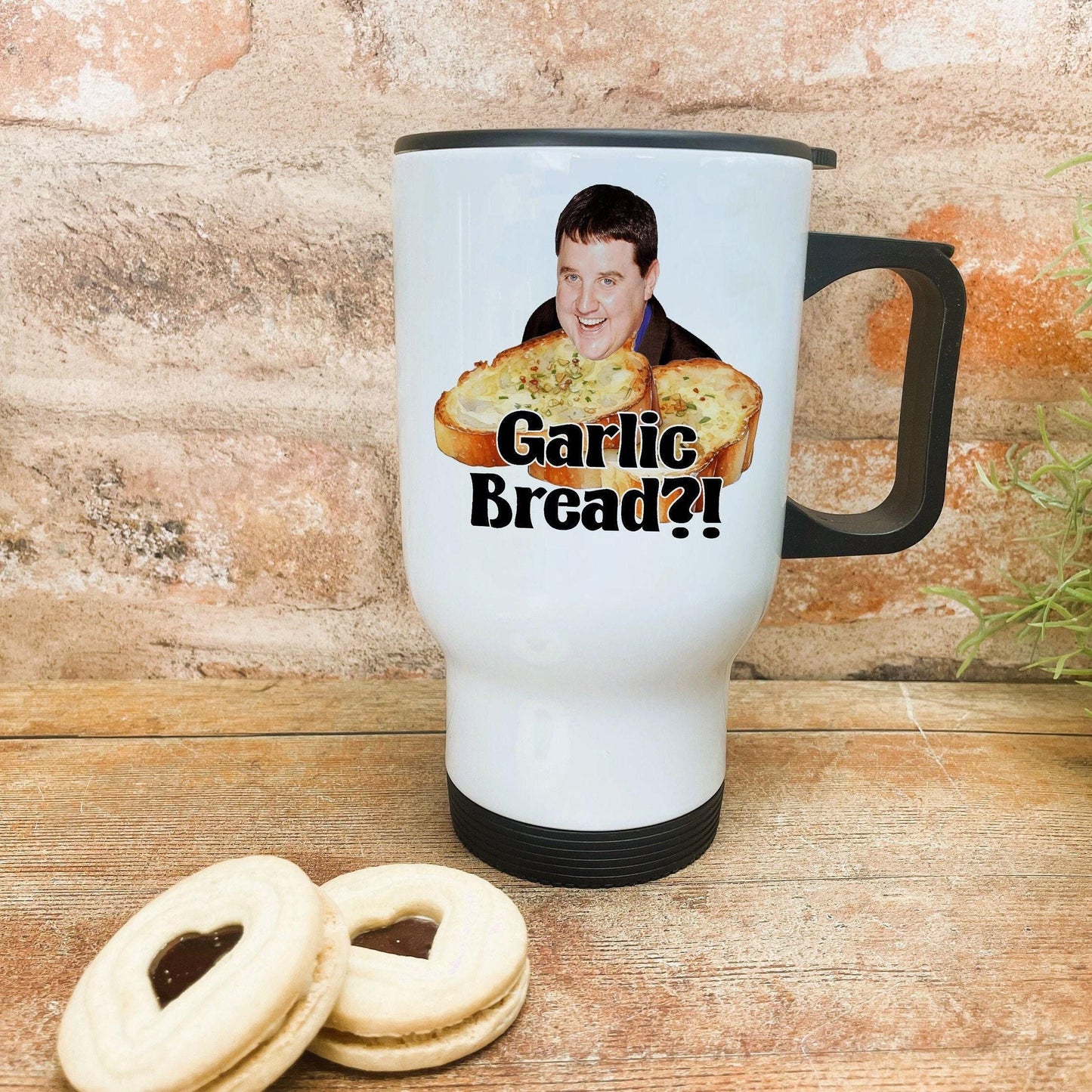 Peter Kay Garlic Bread Quote - Personalised Travel Mug