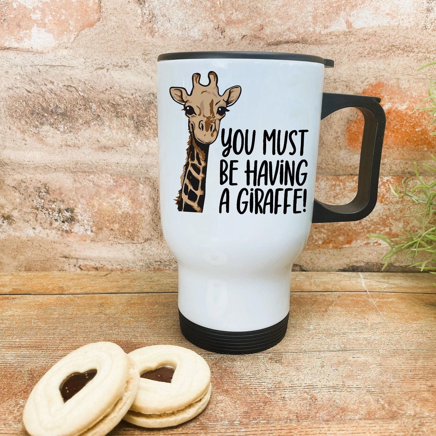 You Must Be Having A Giraffe - Cockney Rhyming Slang Dialect - Personalised Travel Mug