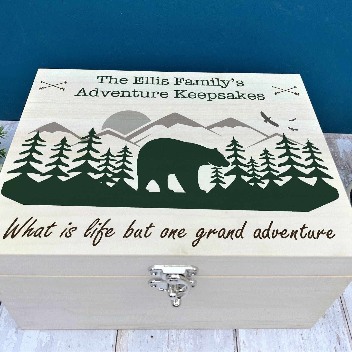 Travel Memory Box - Keepsake Store for Adventurers + Explorers Personalised Gift