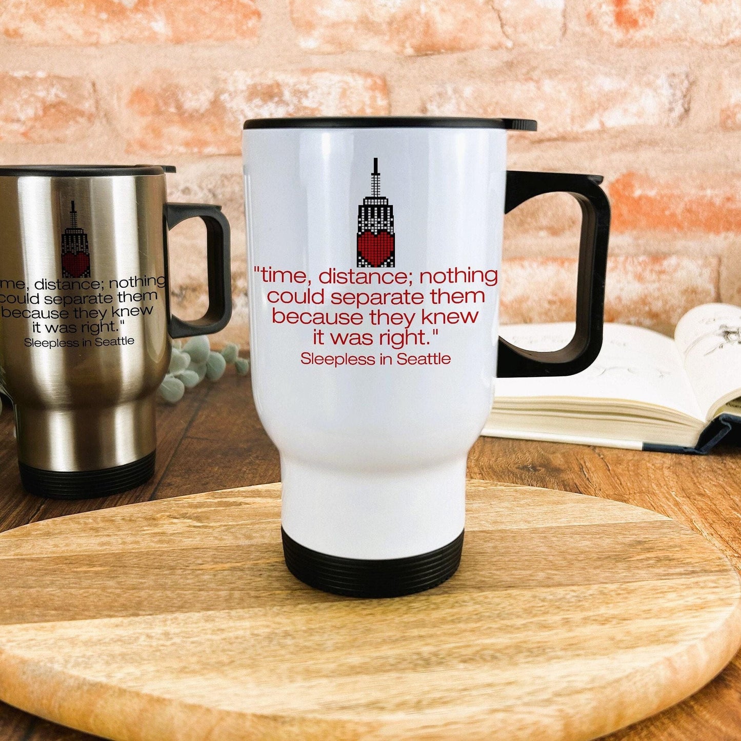 Sleepless In Seattle Long Distance Love Valentine's Day Girlfriend Boyfriend Travel Mug Personalised