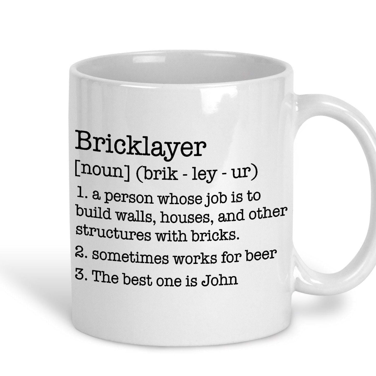 Bricklayer Definition Personalised Ceramic Mug