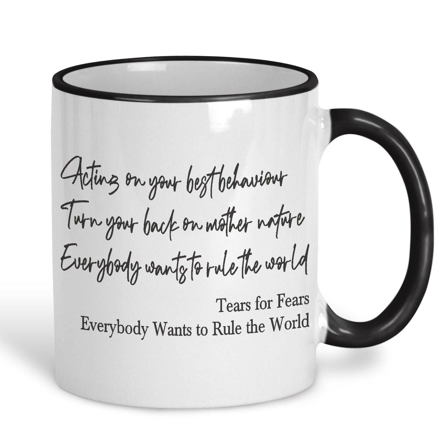 Tears for Fears Everybody Wants To Rule The World Personalised Music Ceramic Mug