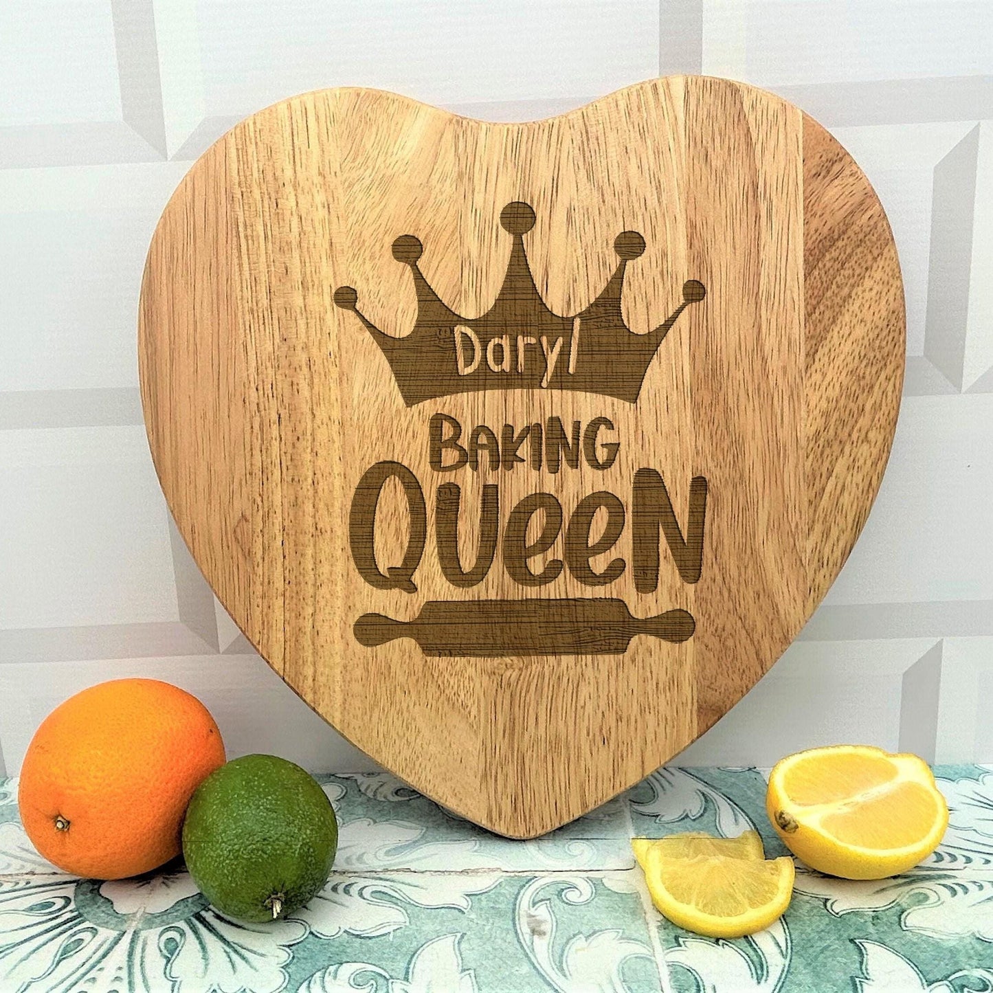 Baking Queen Wooden Engraved Chopping Board - Personalised Gift