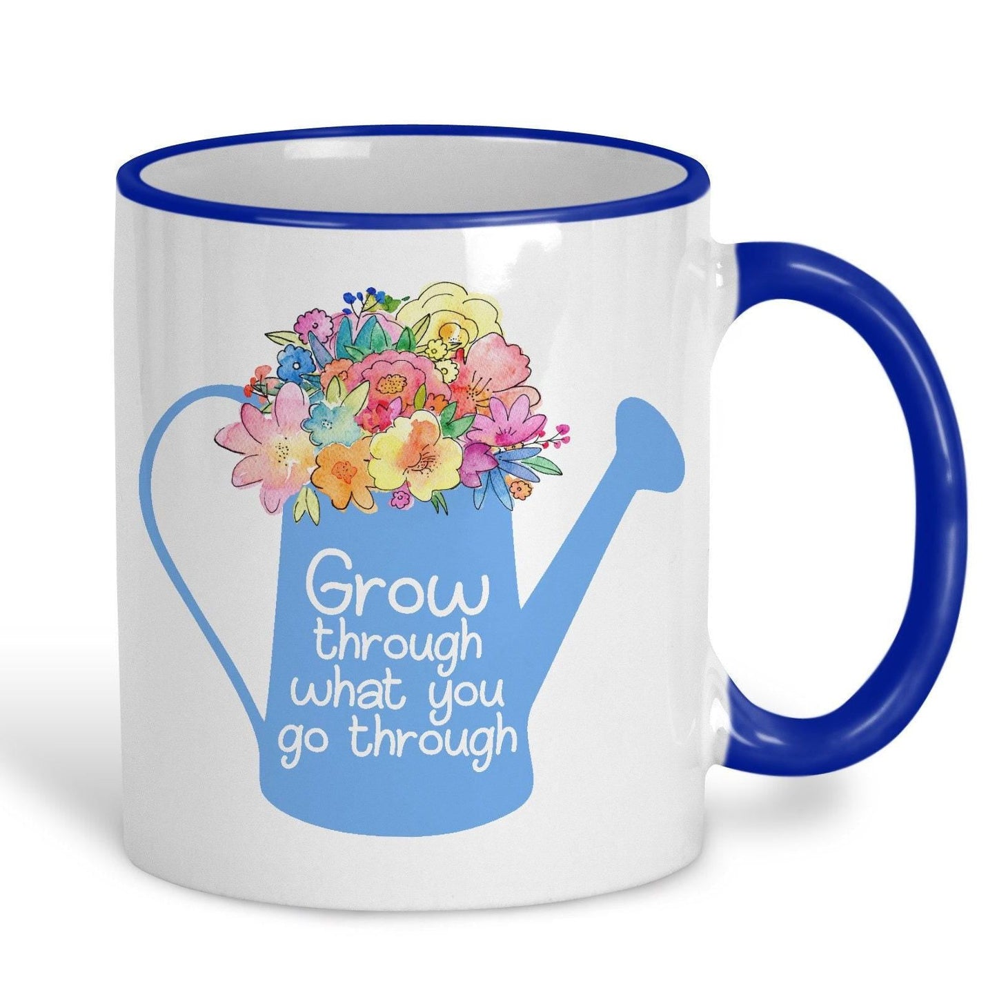 Grow Through What You Go Through Mug Personalised Positivity