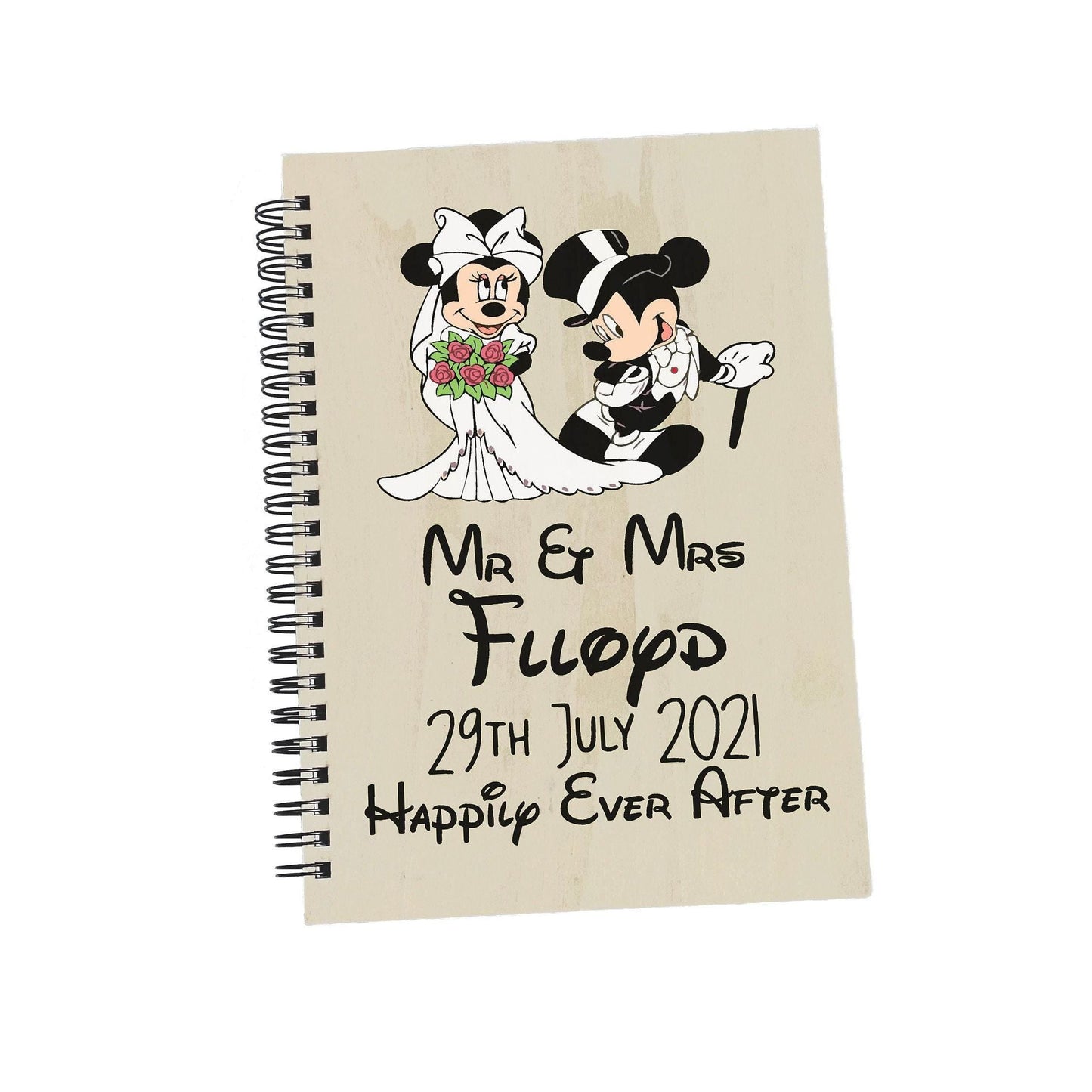 Mickey and Minnie Mouse Mr & Mrs Disney - Personalised Wedding Guest Book