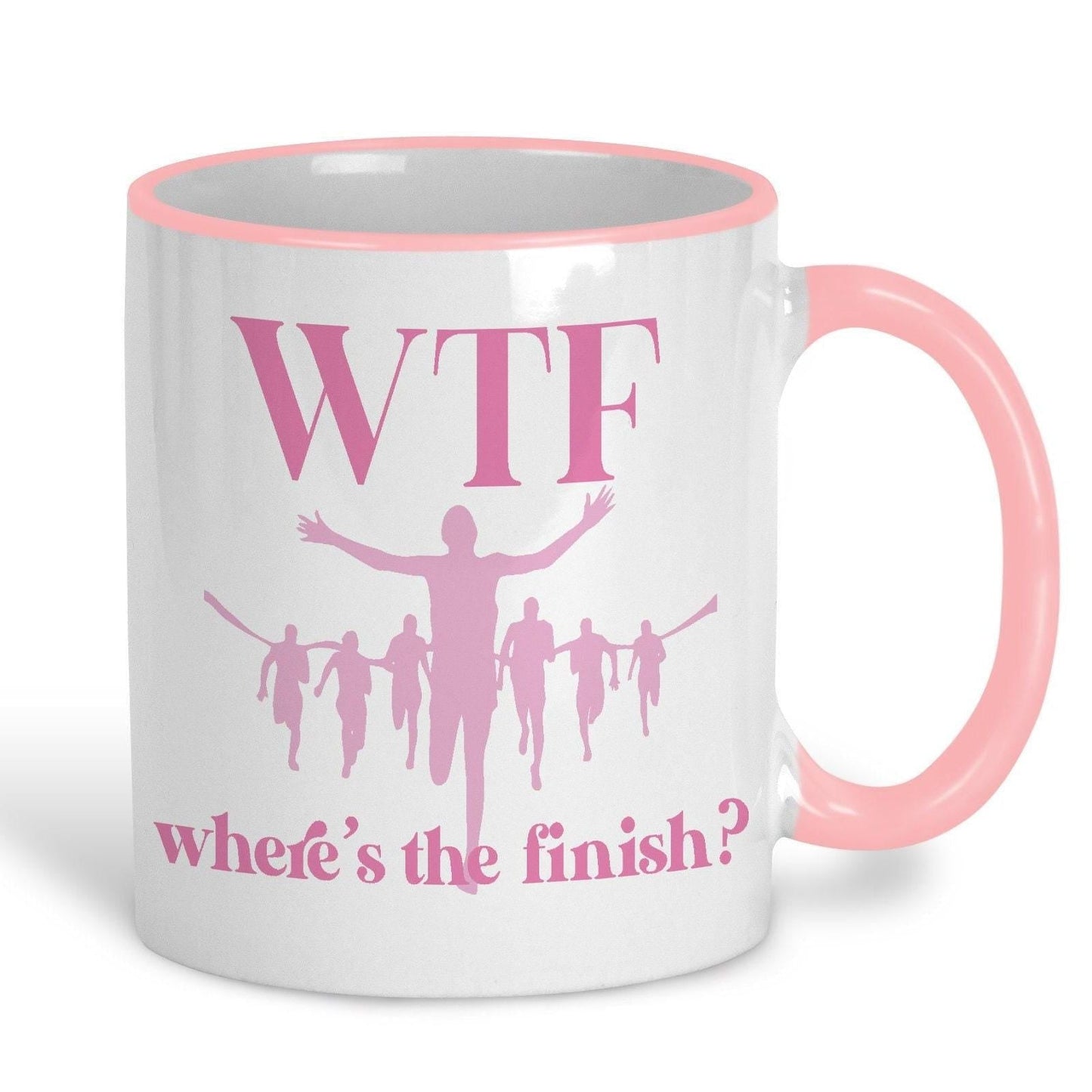 WTF Where's The Finish? Runner Run Personalised Sport Mug