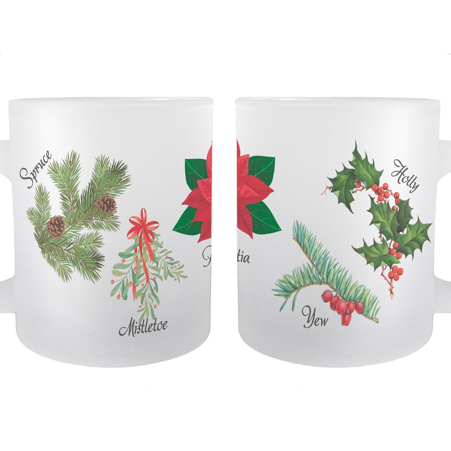 Christmas Flora Flowers Plants Frosted Glass Movie Mug Secret Santa Gift XMAS Stocking Filler