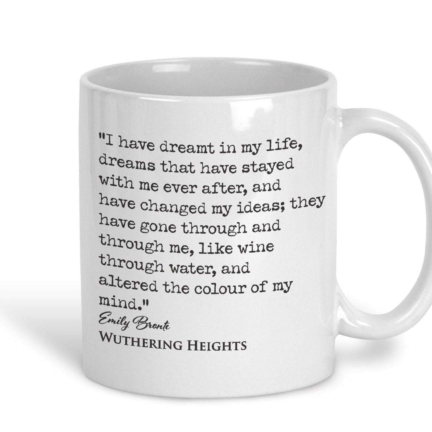 Wuthering Heights Emily Bronte Book Quote "I have dreamt in my life" Classic Literature Mug
