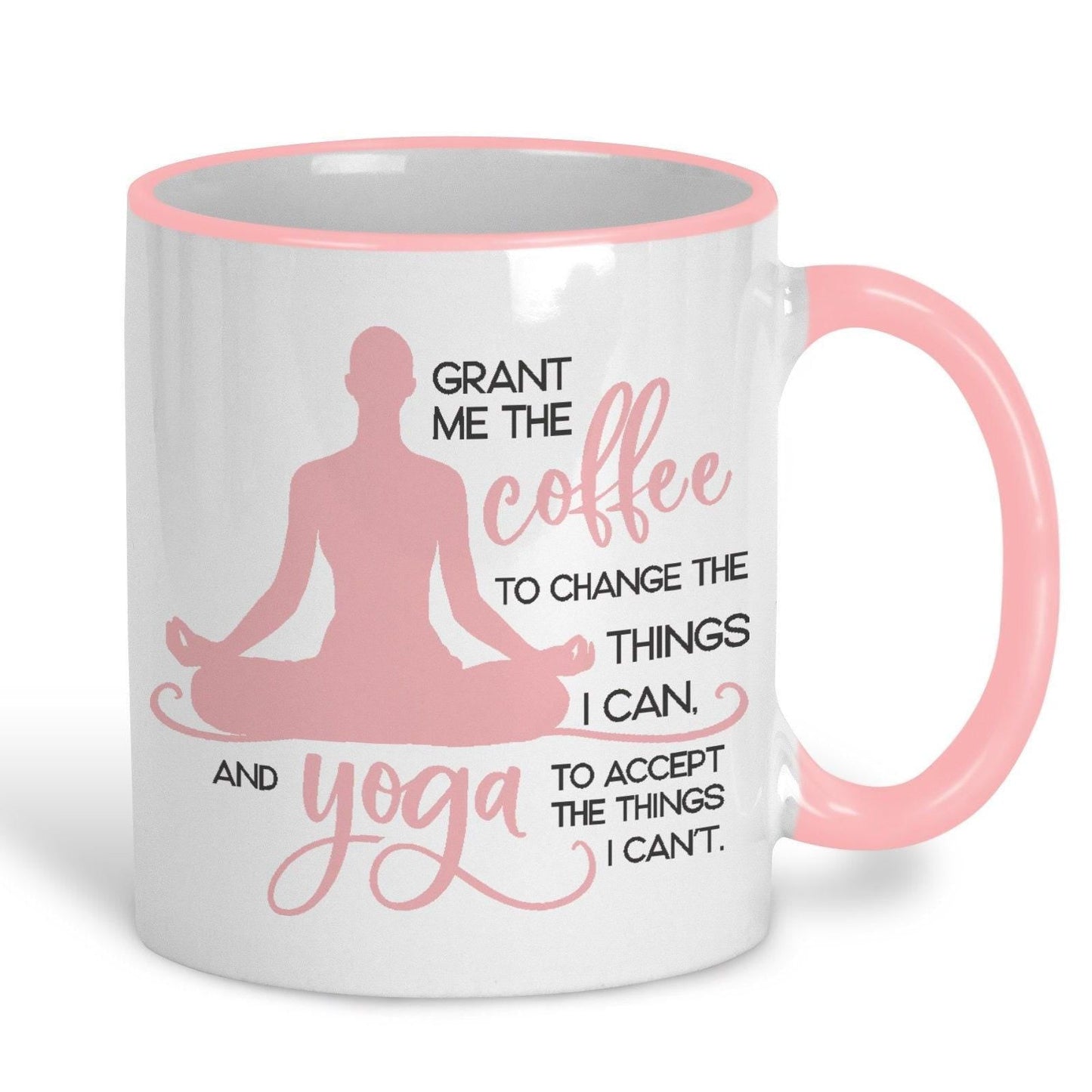 Grant Me Coffee and Yoga Acceptance Change Personalised Ceramic Mug