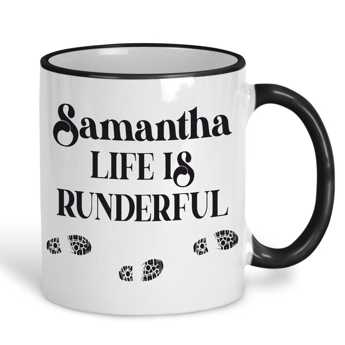 Life Is Runderful Running Runner Run Personalised Sport Mug Gift Active Fitness Marathon Hobby Race