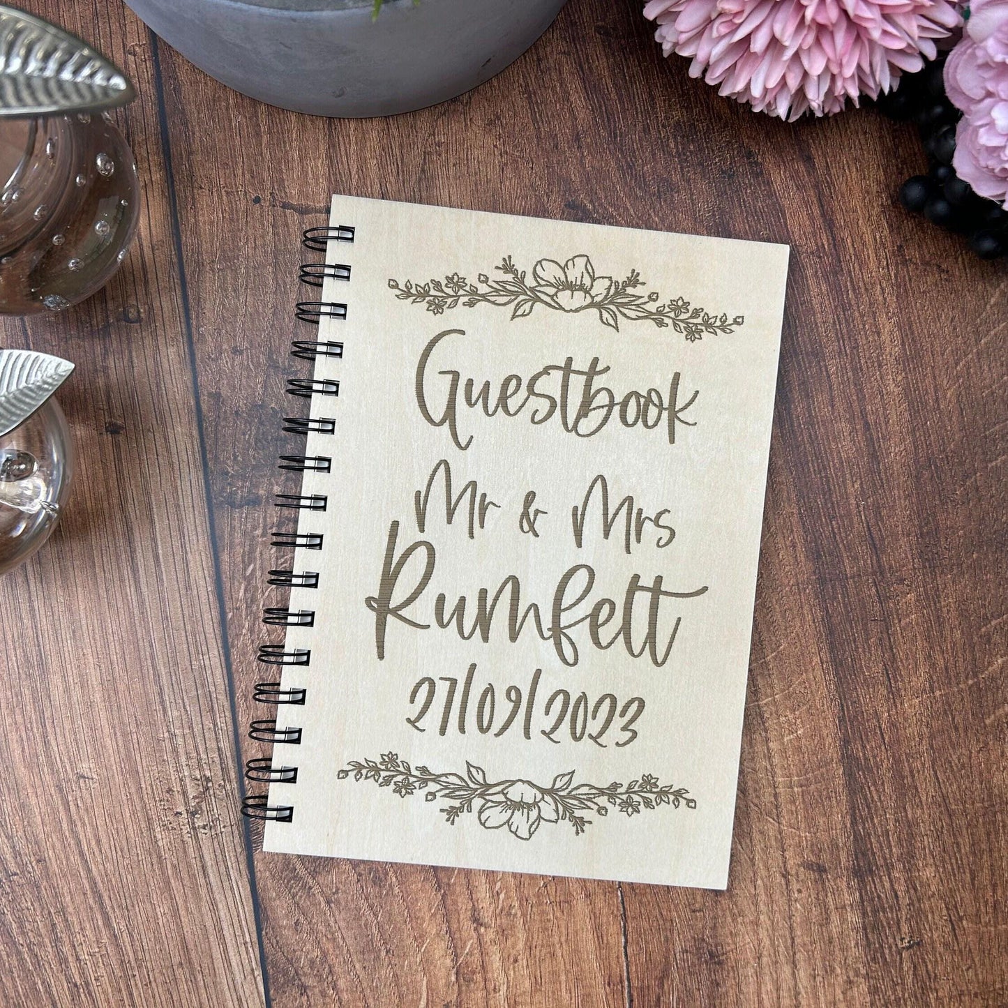 Floral Design - Personalised Wedding Guest Book