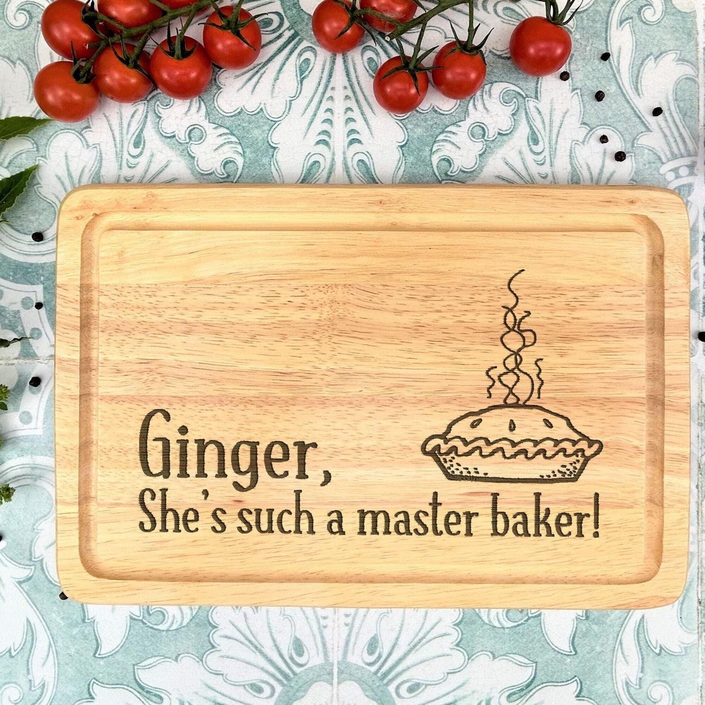 Master Baker Personalised Wooden Engraved Chopping Board