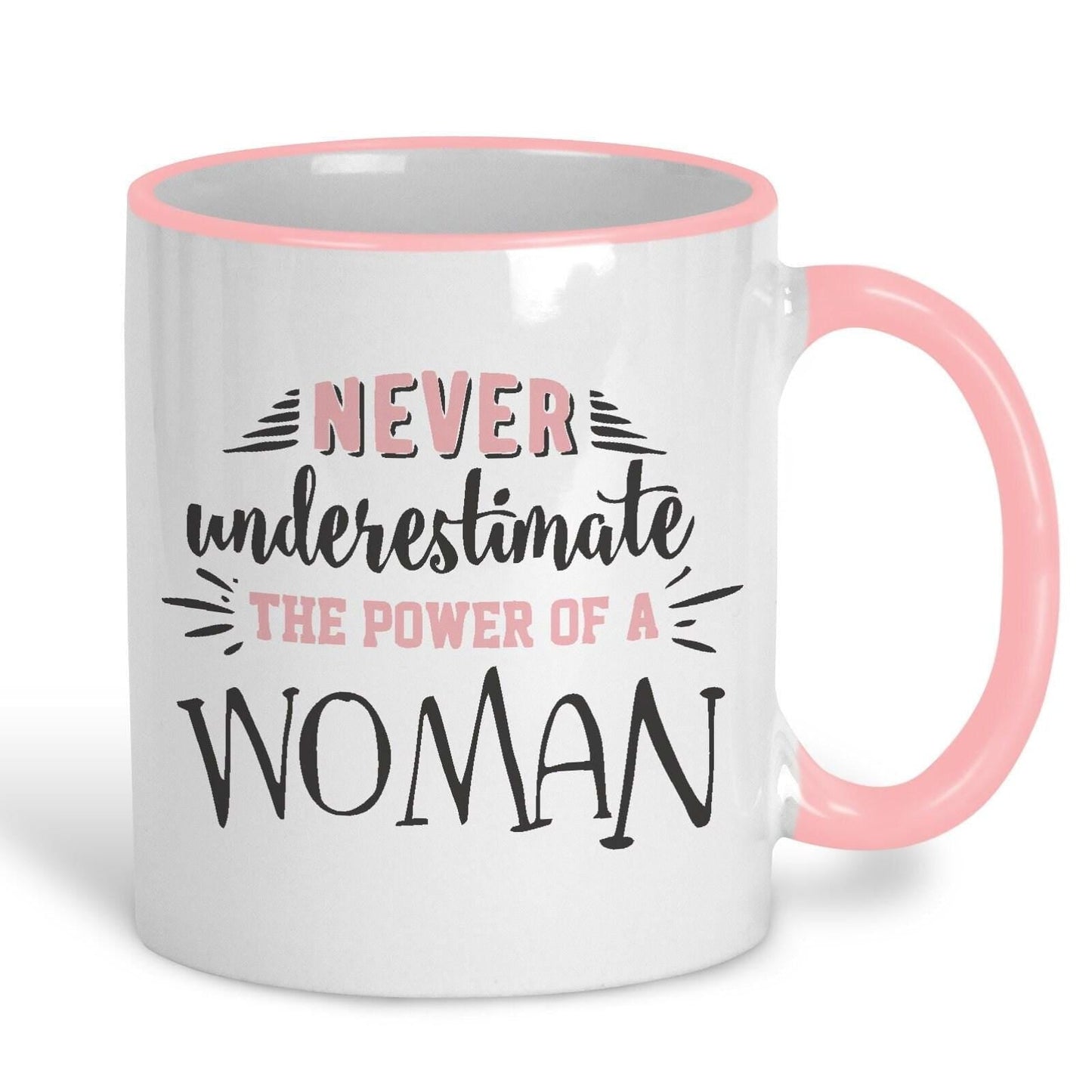 Never Underestimate The Power of a Woman Personalised Mug