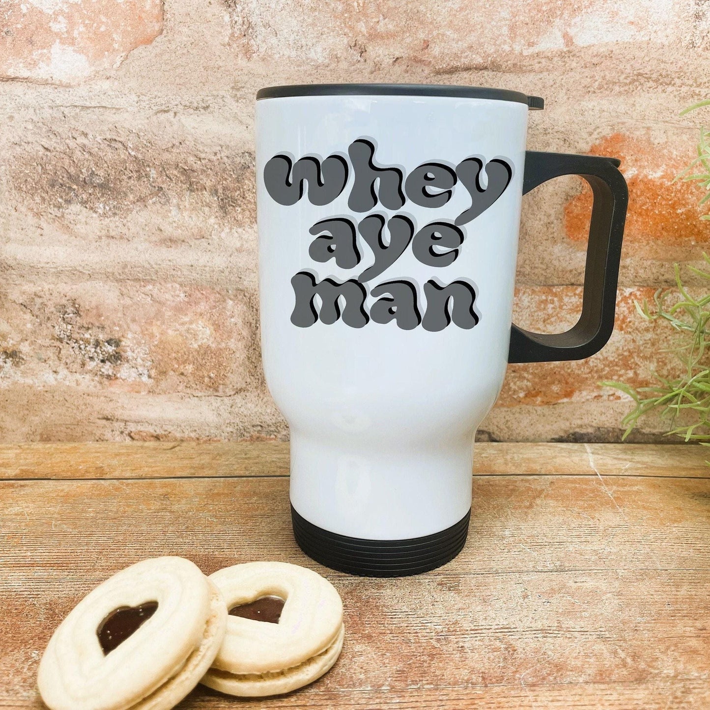 Whey Aye Man - Newcastle Geordie Dialect - Personalised Travel Mug